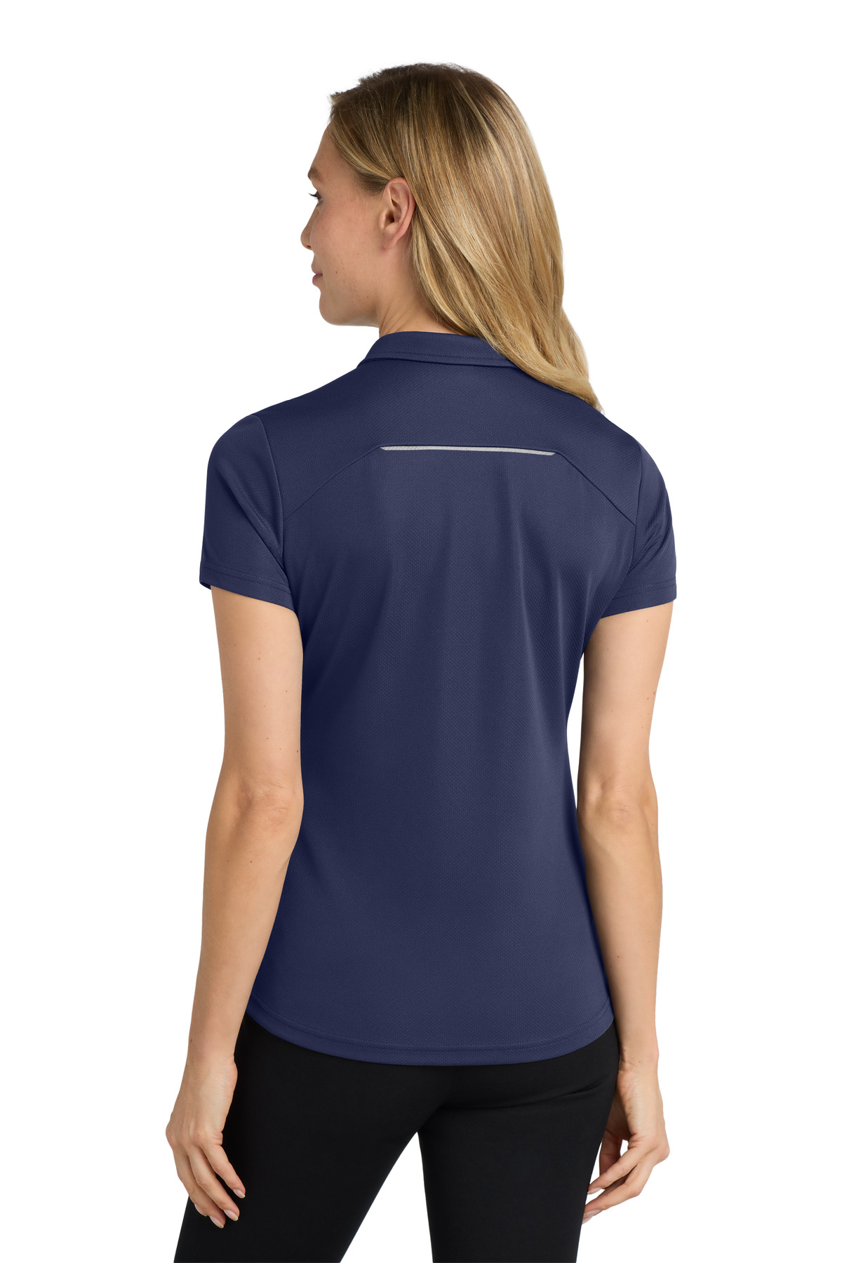 Port Authority Women's Pinpoint Mesh Zip Polo. L580