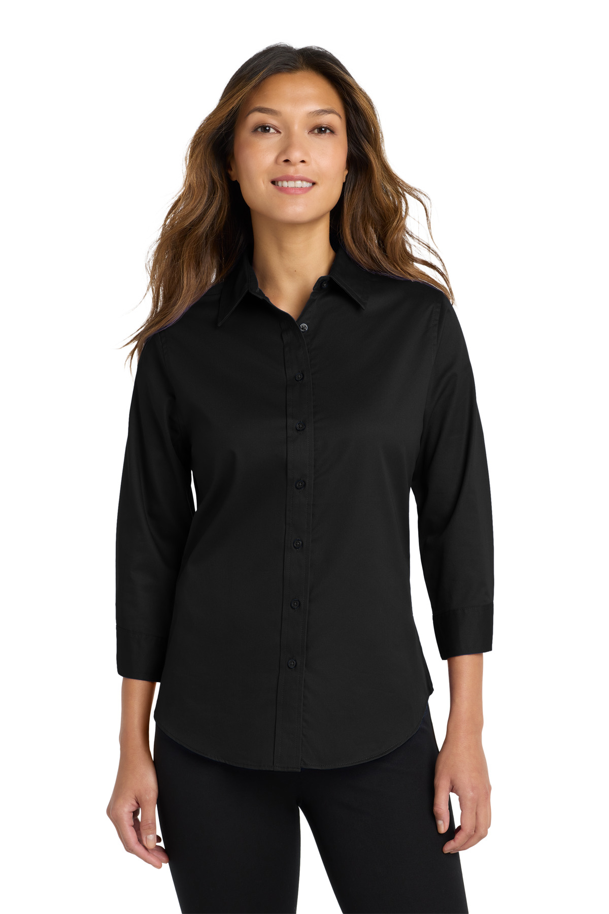 Port Authority Ladies Woven Shirts for Hospitality- ® Ladies 3/4-Sleeve Easy Care Shirt.-Port Authority