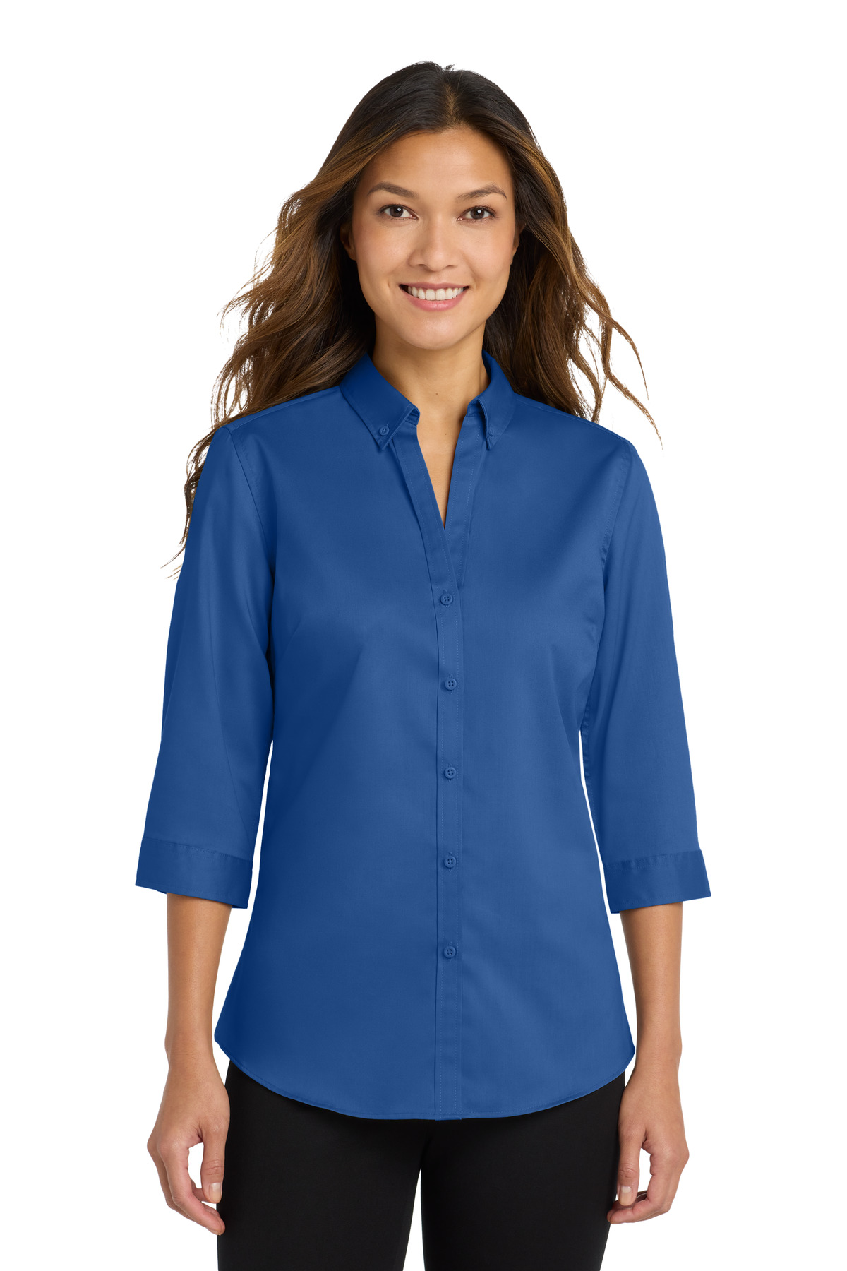 Port Authority ® Women's 3/4-Sleeve SuperPro ™ Twill Shirt. L665 - Image 5