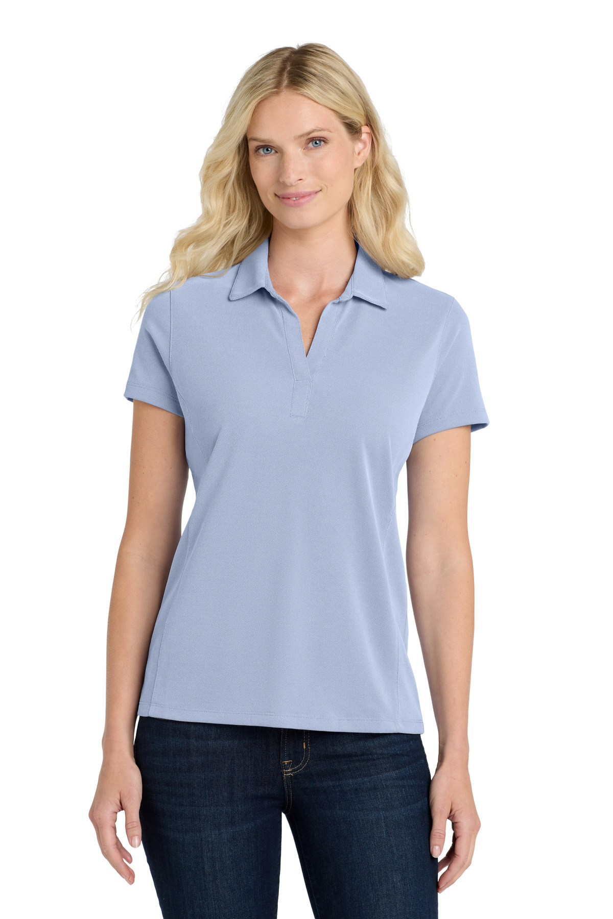 DISCONTINUED Port Authority  Women's Poly Oxford Pique Polo. LK582