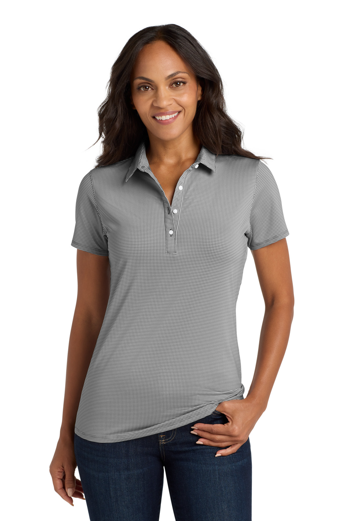  DISCONTINUED  Port Authority  ┬«  Women's Gingham Polo LK646