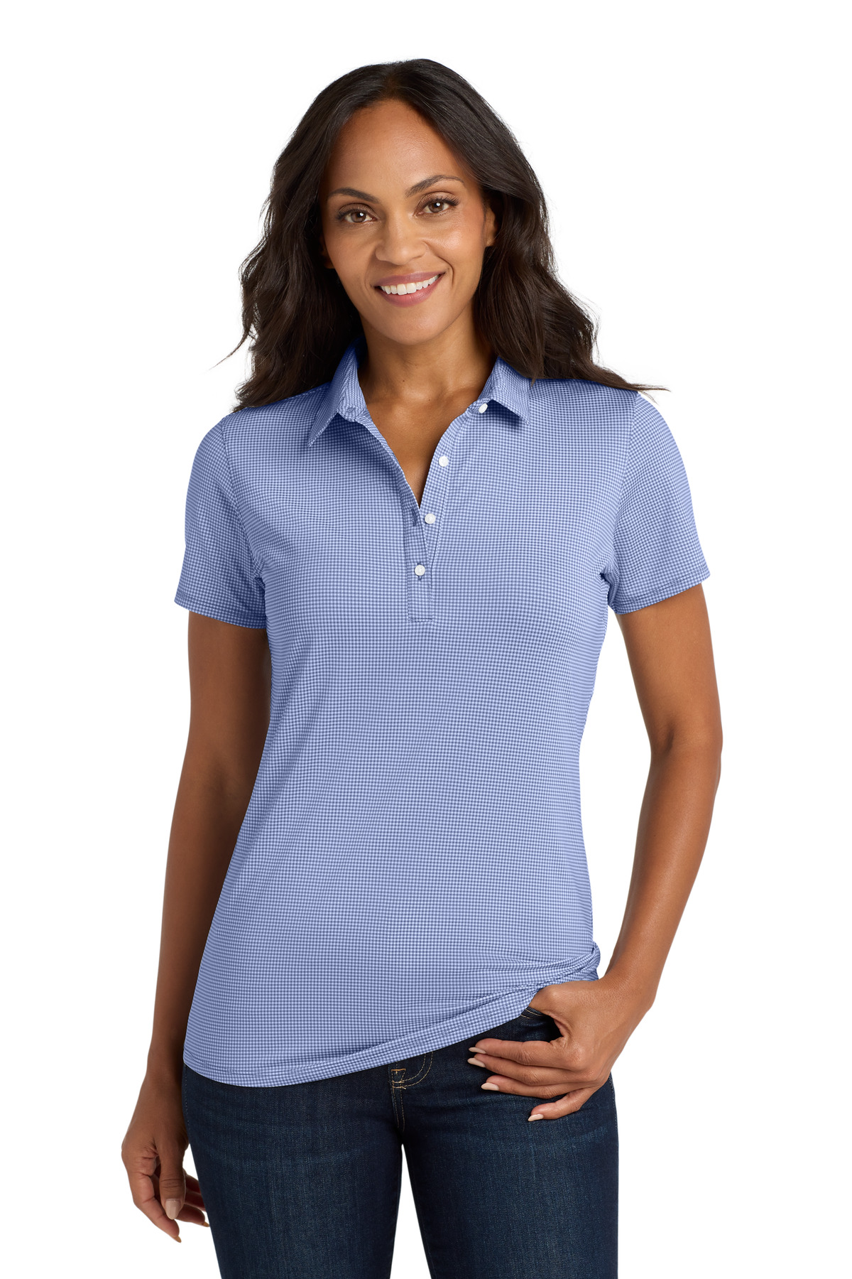 DISCONTINUED Port Authority  Women's Gingham Polo LK646
