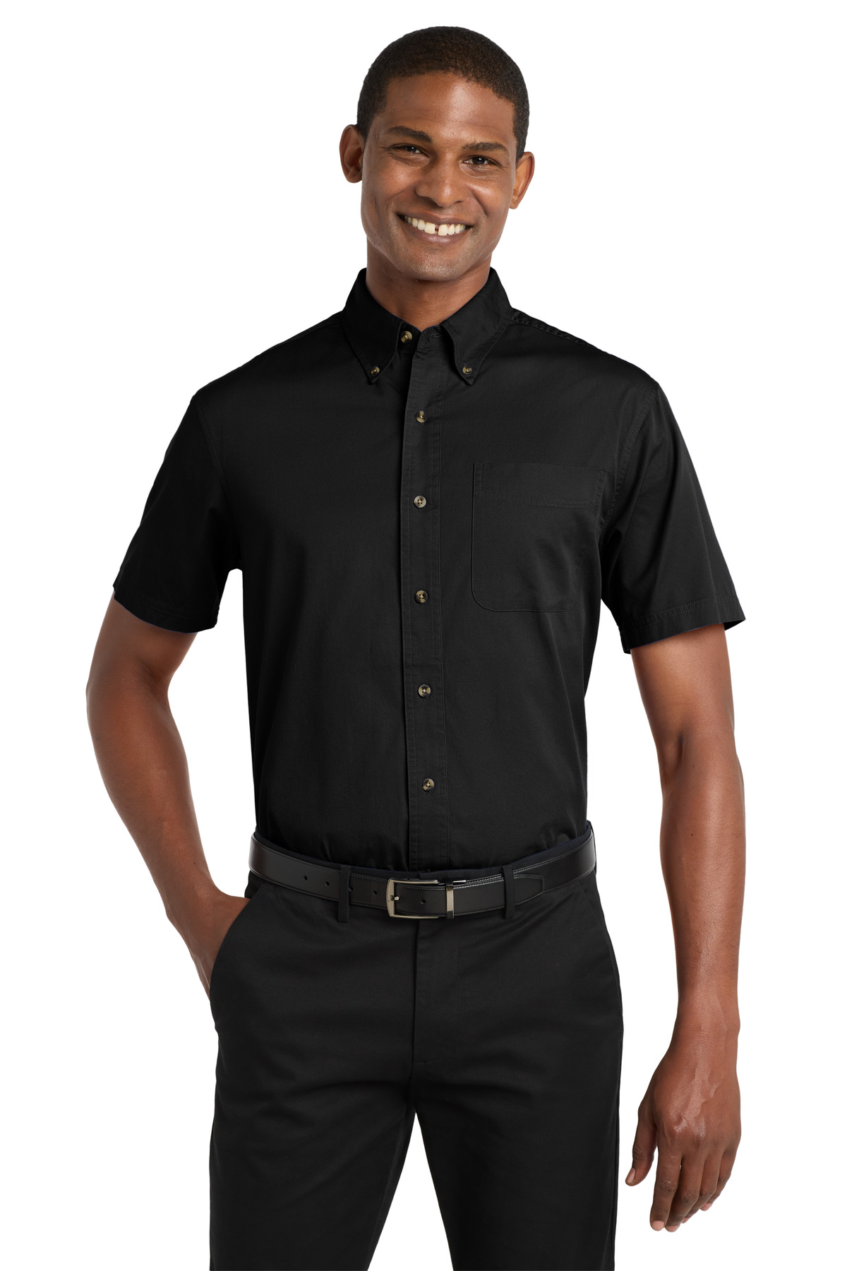 Port Authority ® Short Sleeve Twill Shirt. S500T - Image 2