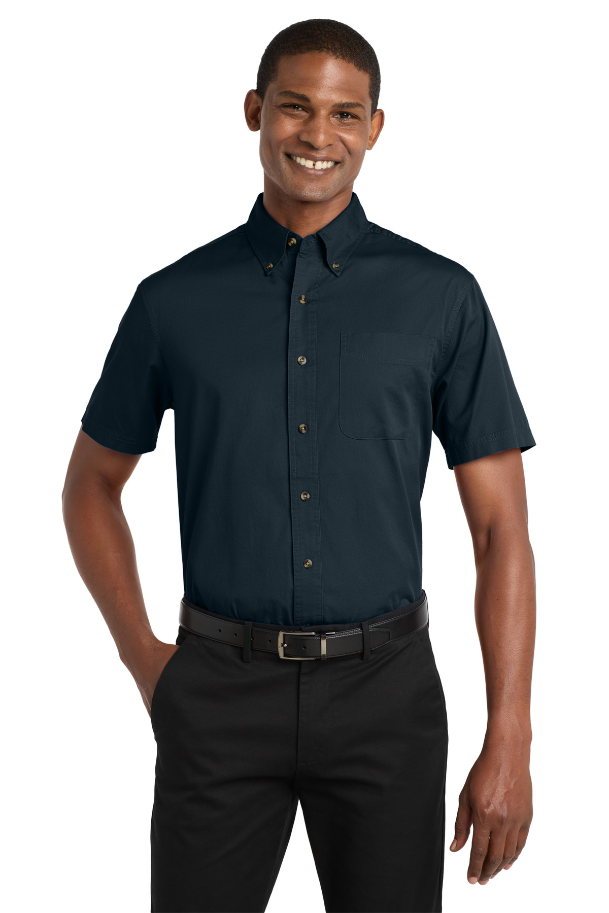 Port Authority ® Short Sleeve Twill Shirt. S500T - Image 3