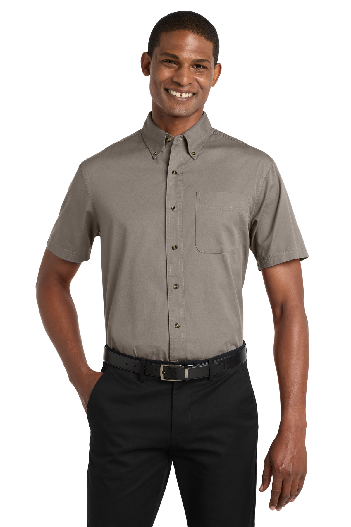 Port Authority ® Short Sleeve Twill Shirt. S500T - Image 5