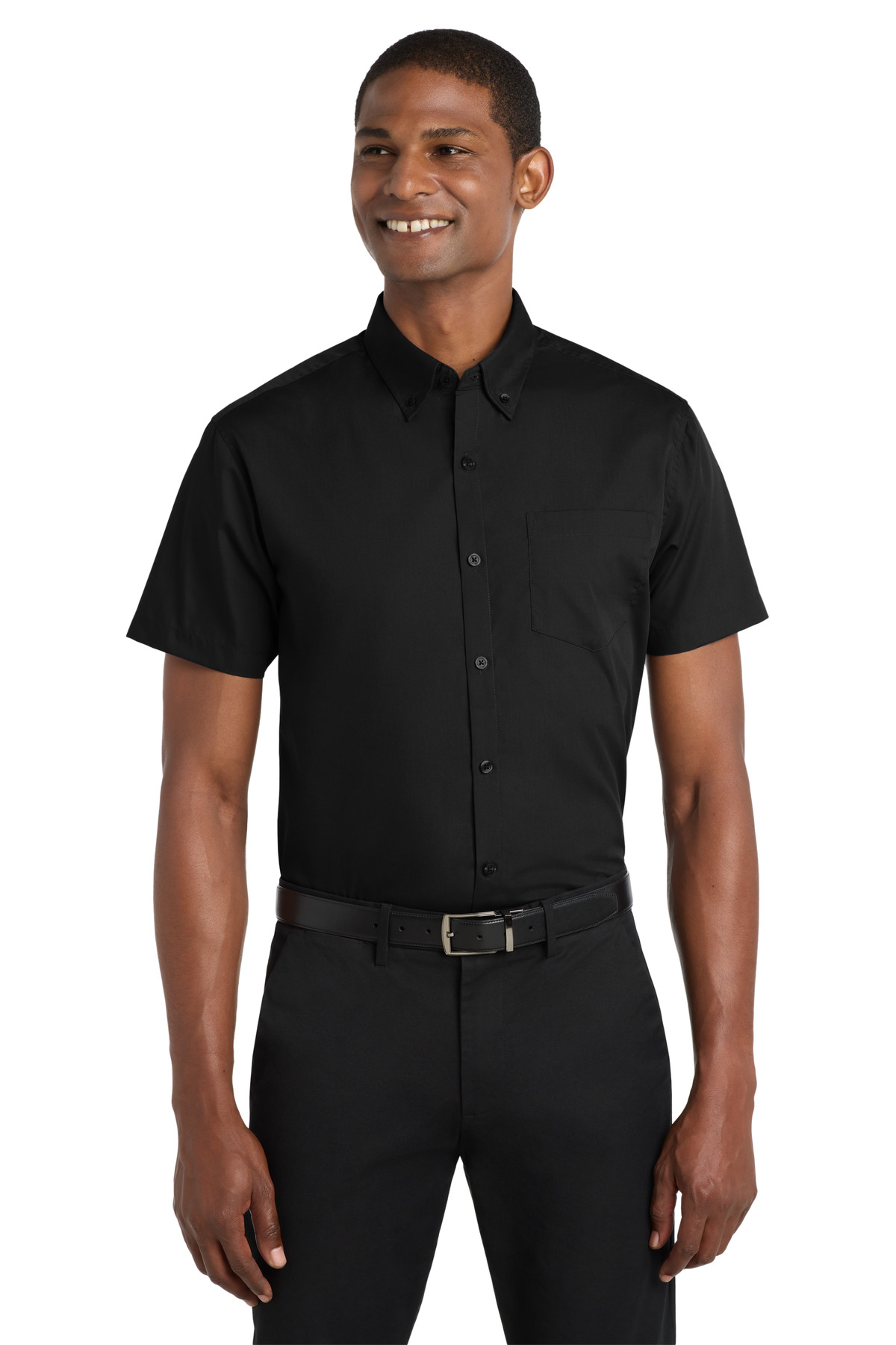 Port Authority ® Short Sleeve Carefree Poplin Shirt. W101