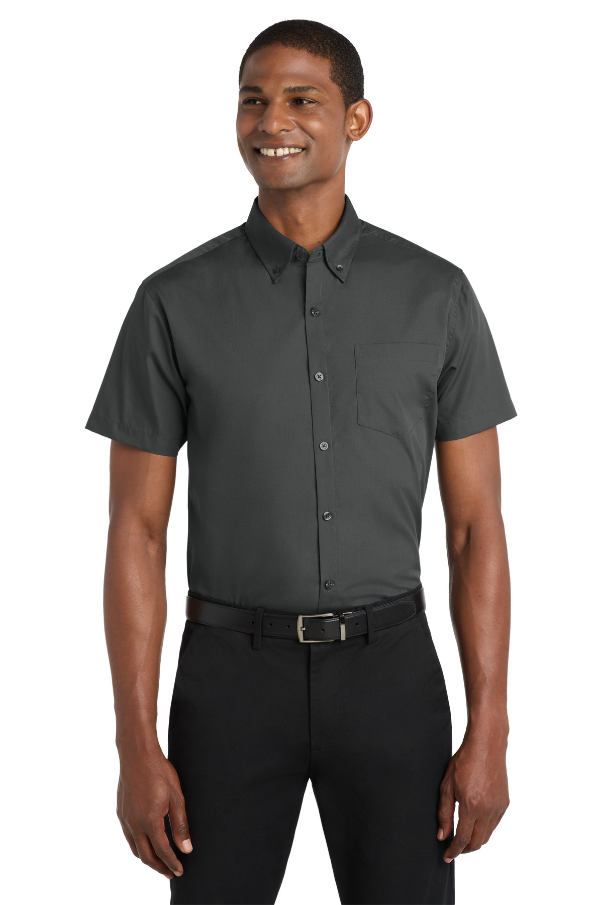 Port Authority ® Short Sleeve Carefree Poplin Shirt. W101 - Image 3