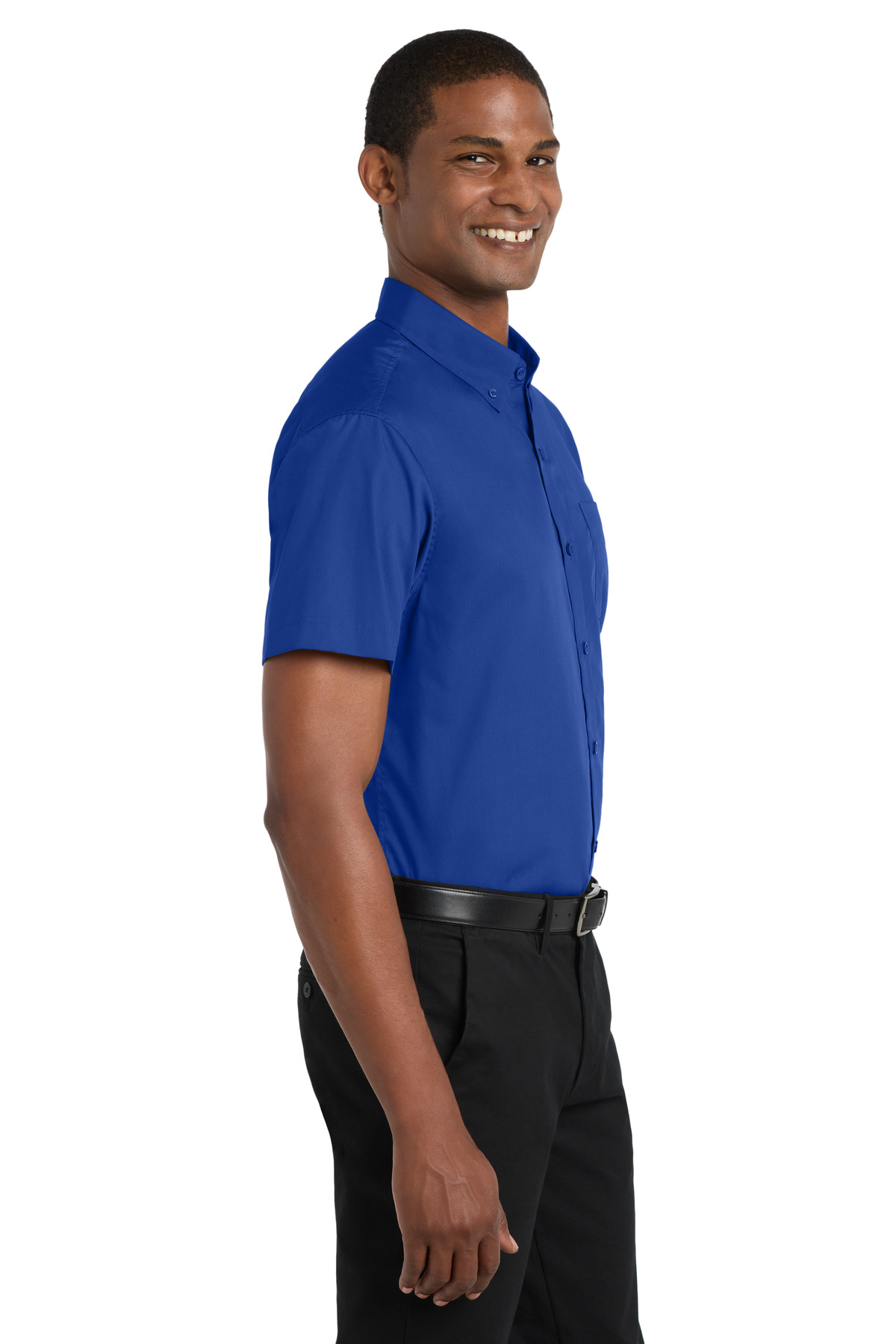 Port Authority Short Sleeve Carefree Poplin Shirt. W101