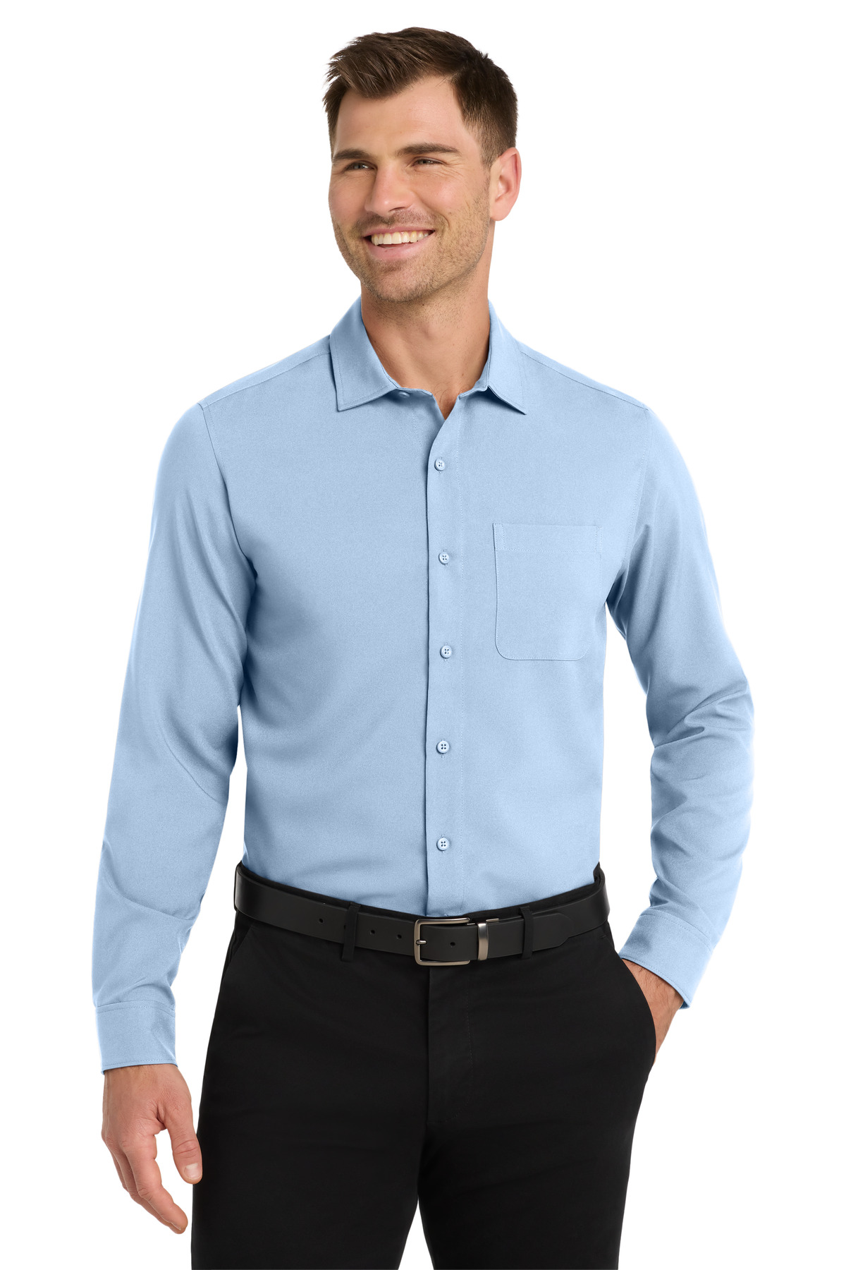 Port Authority ® Long Sleeve Performance Staff Shirt W401 - Image 2
