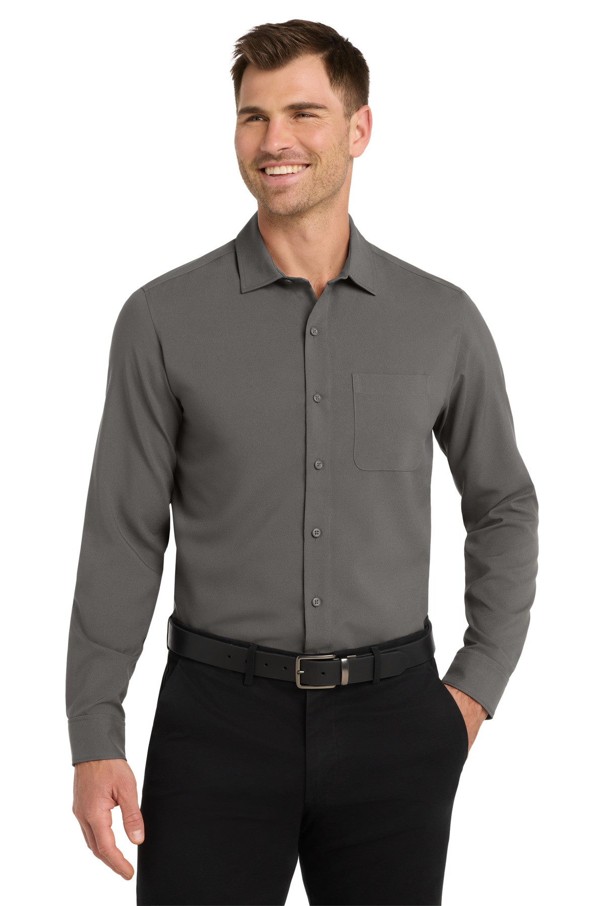 Port Authority ® Long Sleeve Performance Staff Shirt W401 - Image 3