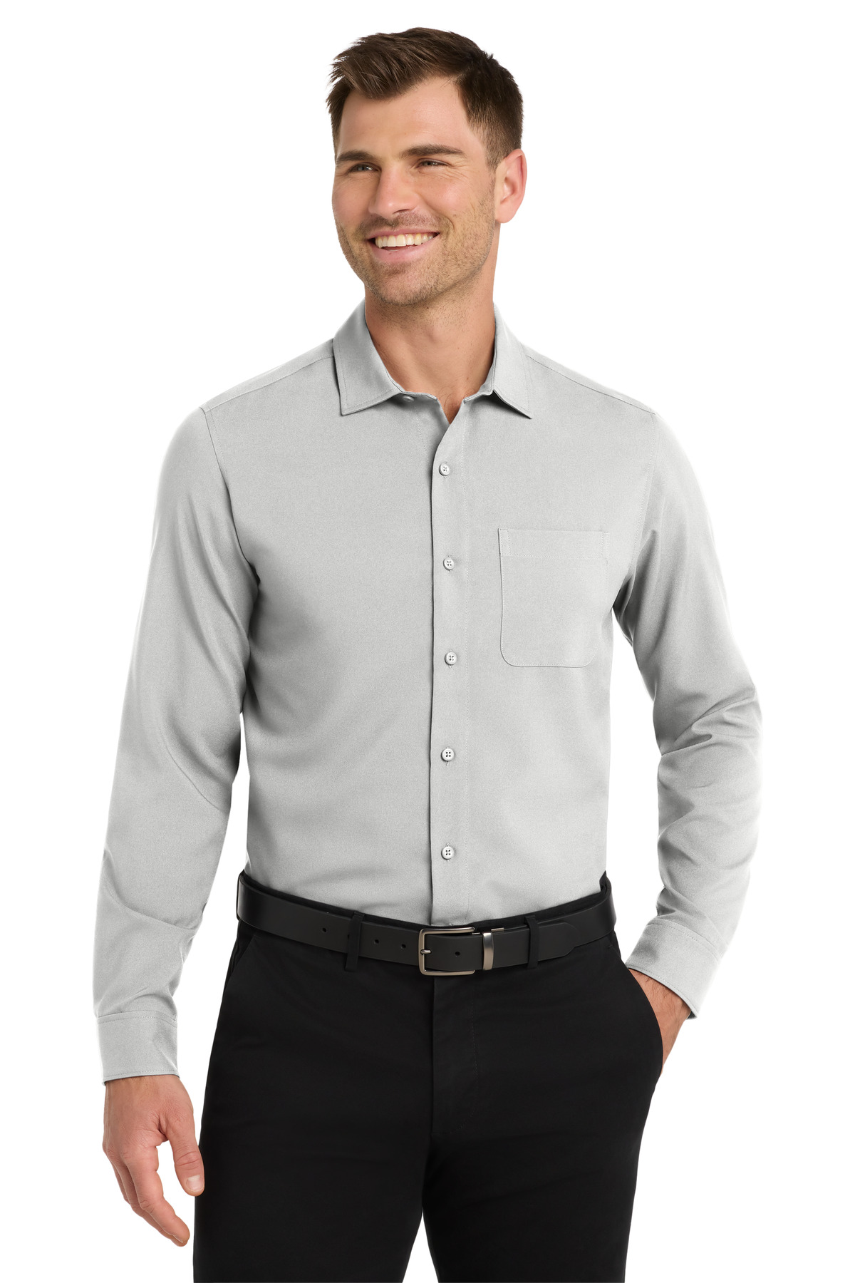 Port Authority ® Long Sleeve Performance Staff Shirt W401 - Image 4