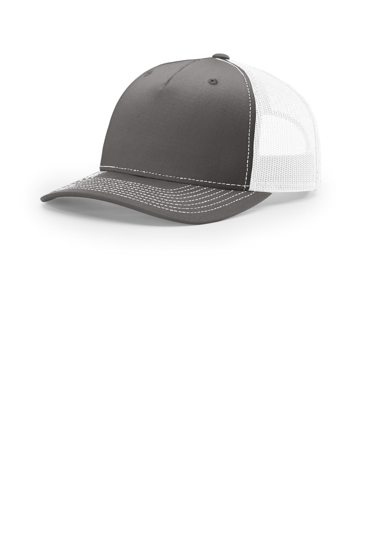 Five-Panel Trucker - Charcoal/ White
