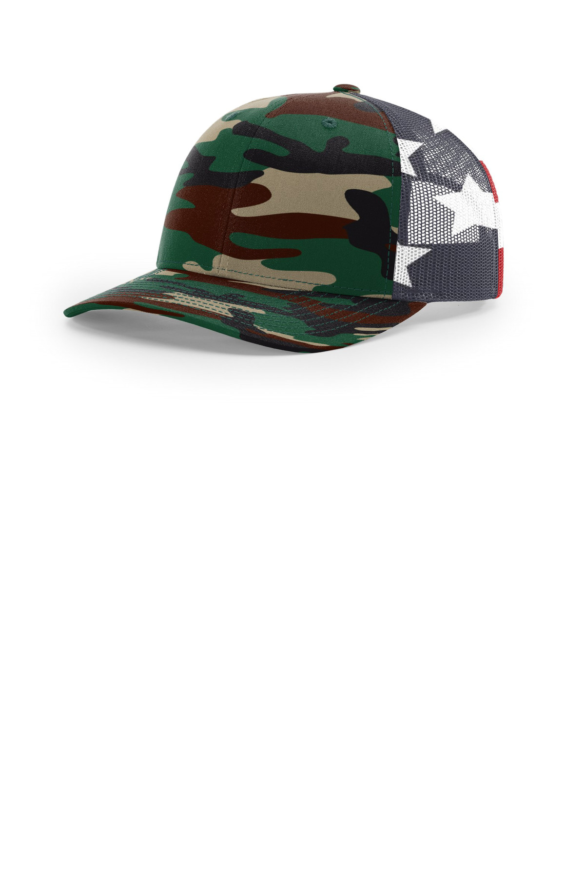 Green Camo/ Stars Stripes