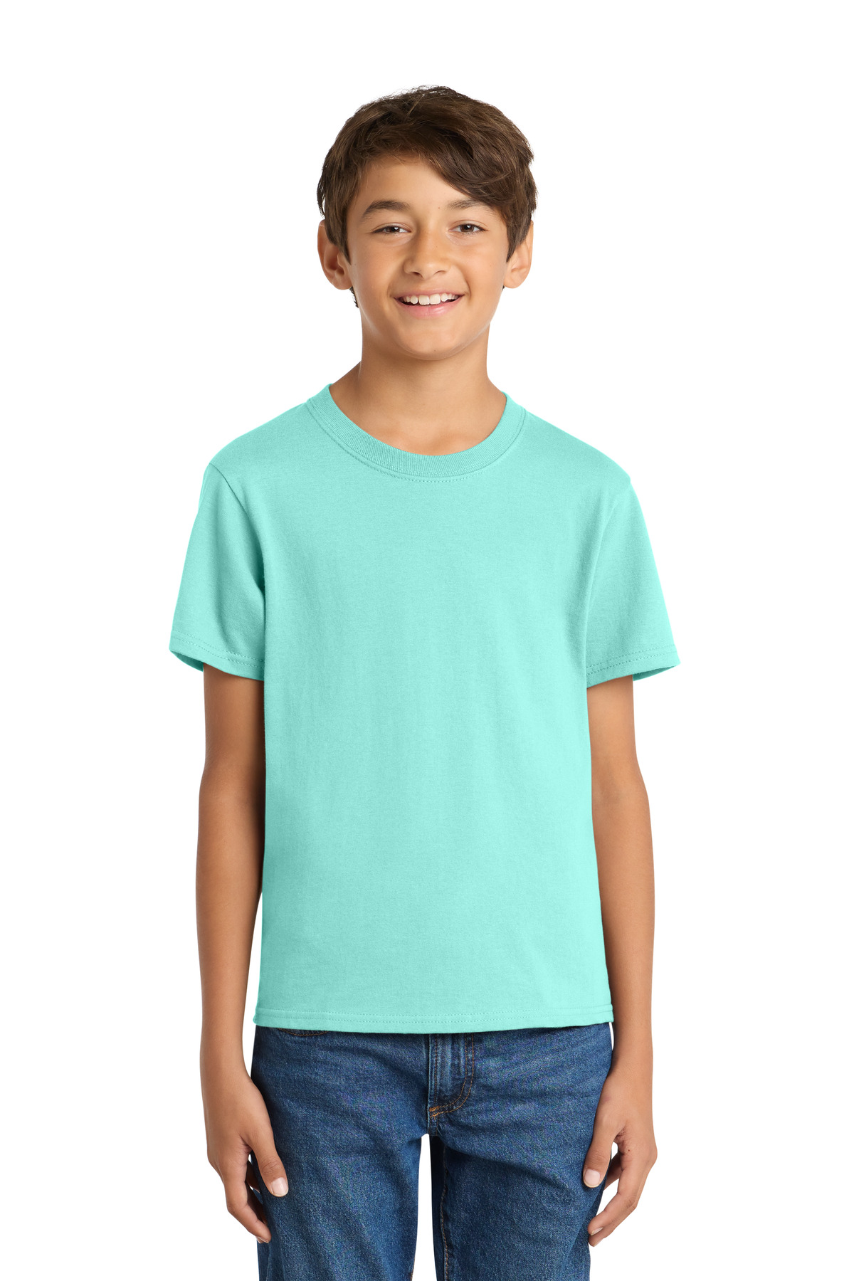Port & Co Port & Co Youth Core Cotton Tee. PC54Y in True Celadon