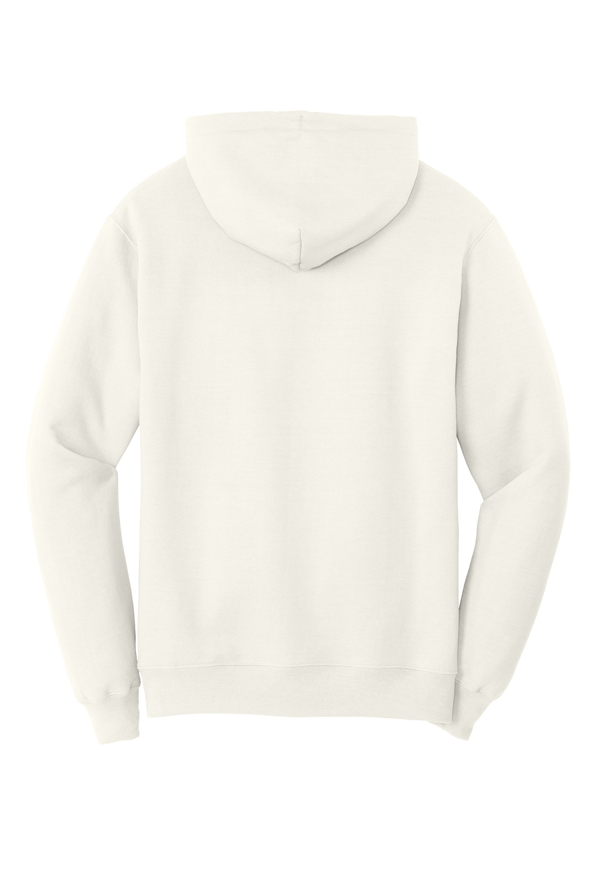 Port & Co Core Fleece Pullover Hooded Sweatshirt. PC78H in Ivory — Back