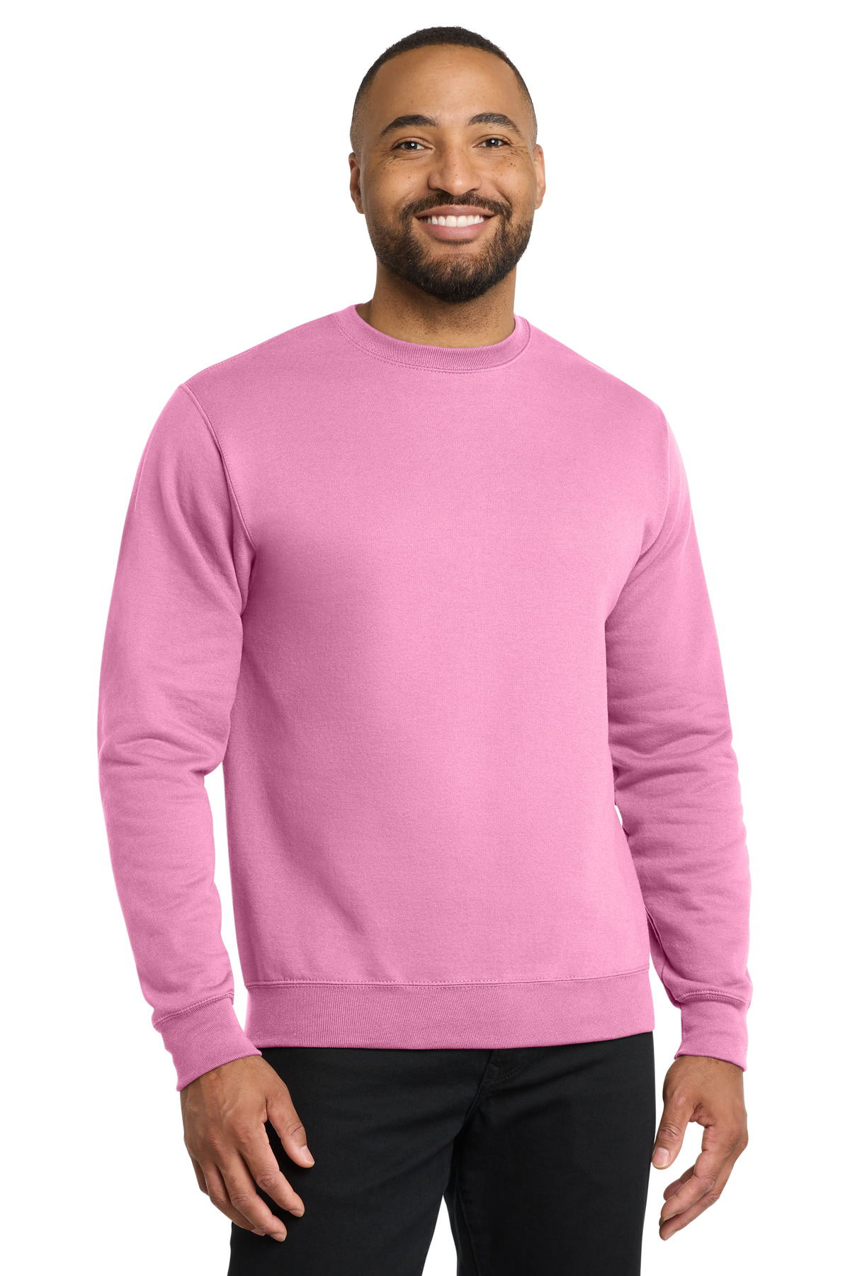 Port & Co Port & Co Core Fleece Crewneck Sweatshirt. PC78 in Candy Pink