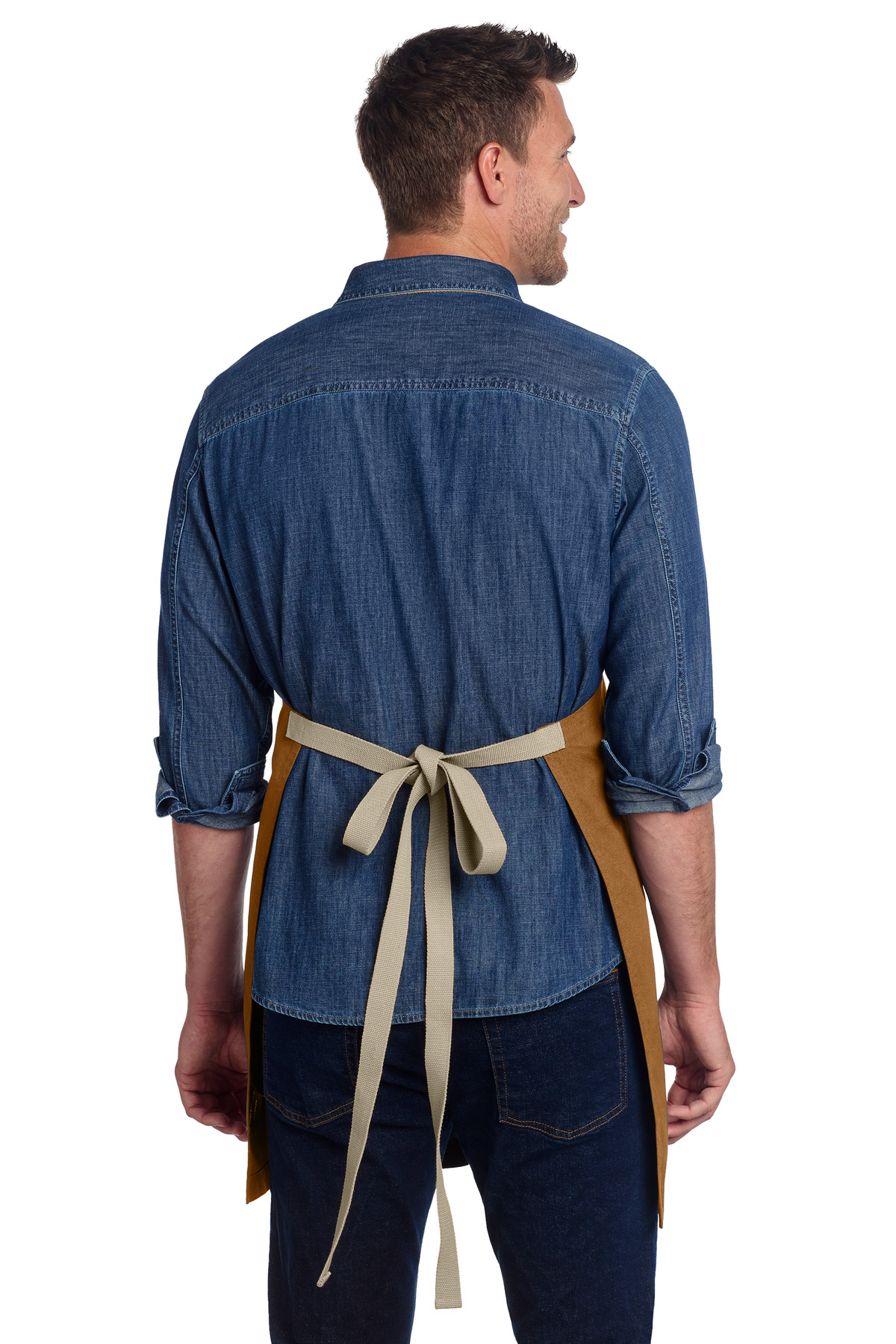 Port Authority Canvas Full-Length Two-Pocket Apron back view