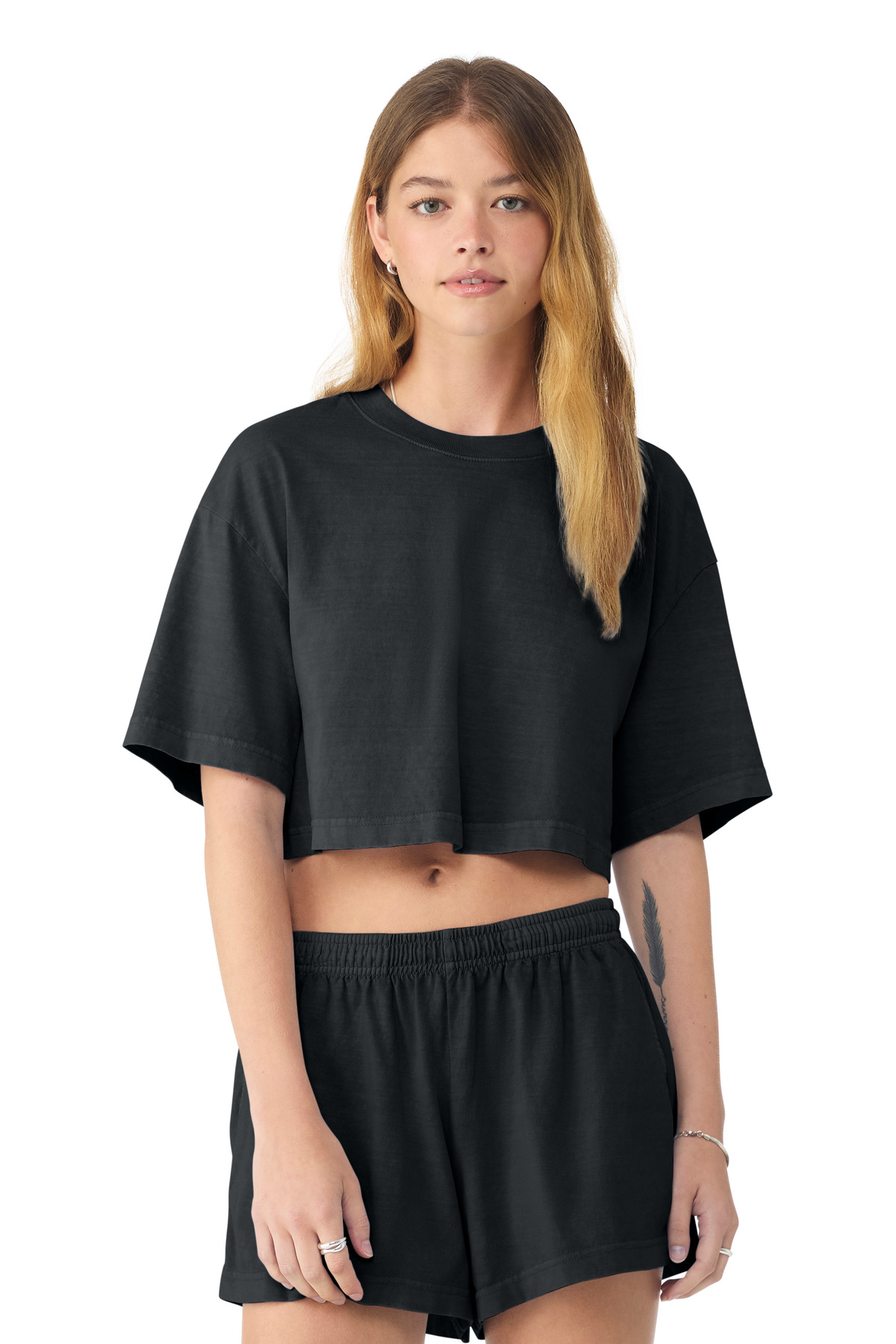 BELLA+CANVAS ® Women's Heavyweight Garment-Dyed Cropped Tee BC6882GD - Image 2