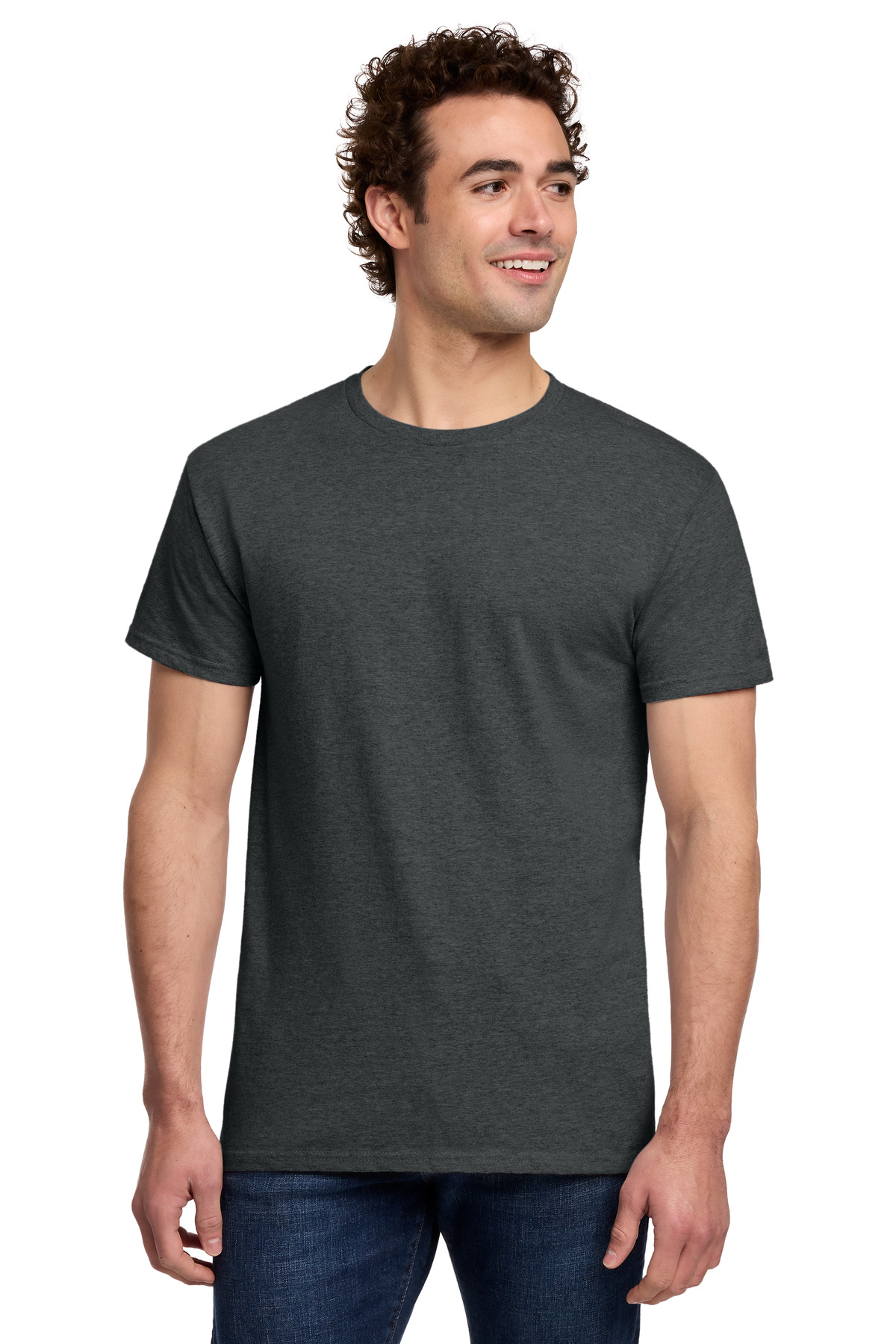 Gildan ® Light Cotton Tee 3000 - Heather Dark Grey