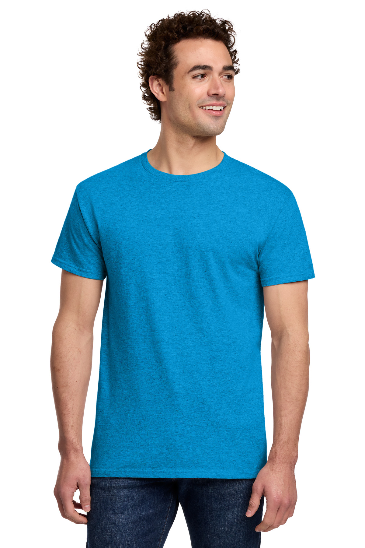 Gildan ® Light Cotton Tee 3000 - Heather Sapphire