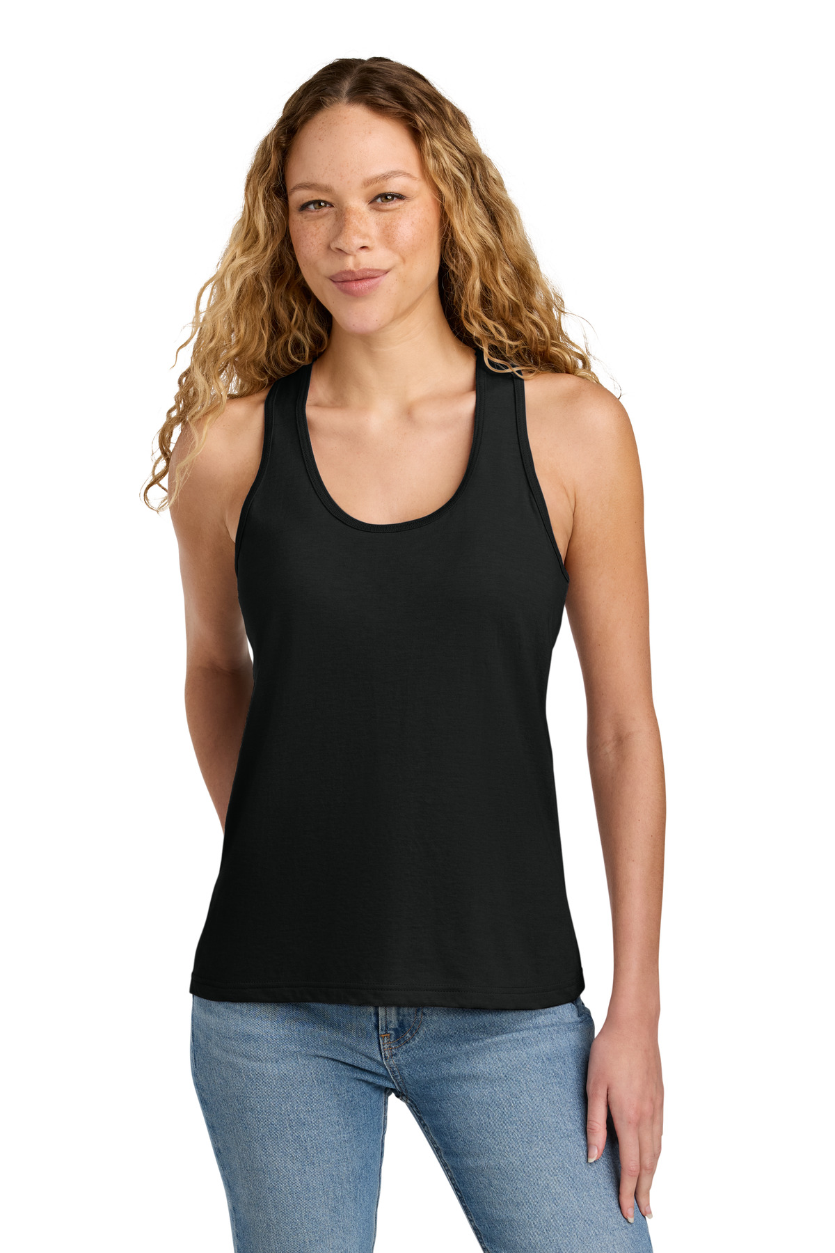 Gildan ® Softstyle ® Women's CVC Racerback Tank 64220LCVC - Pitch Black