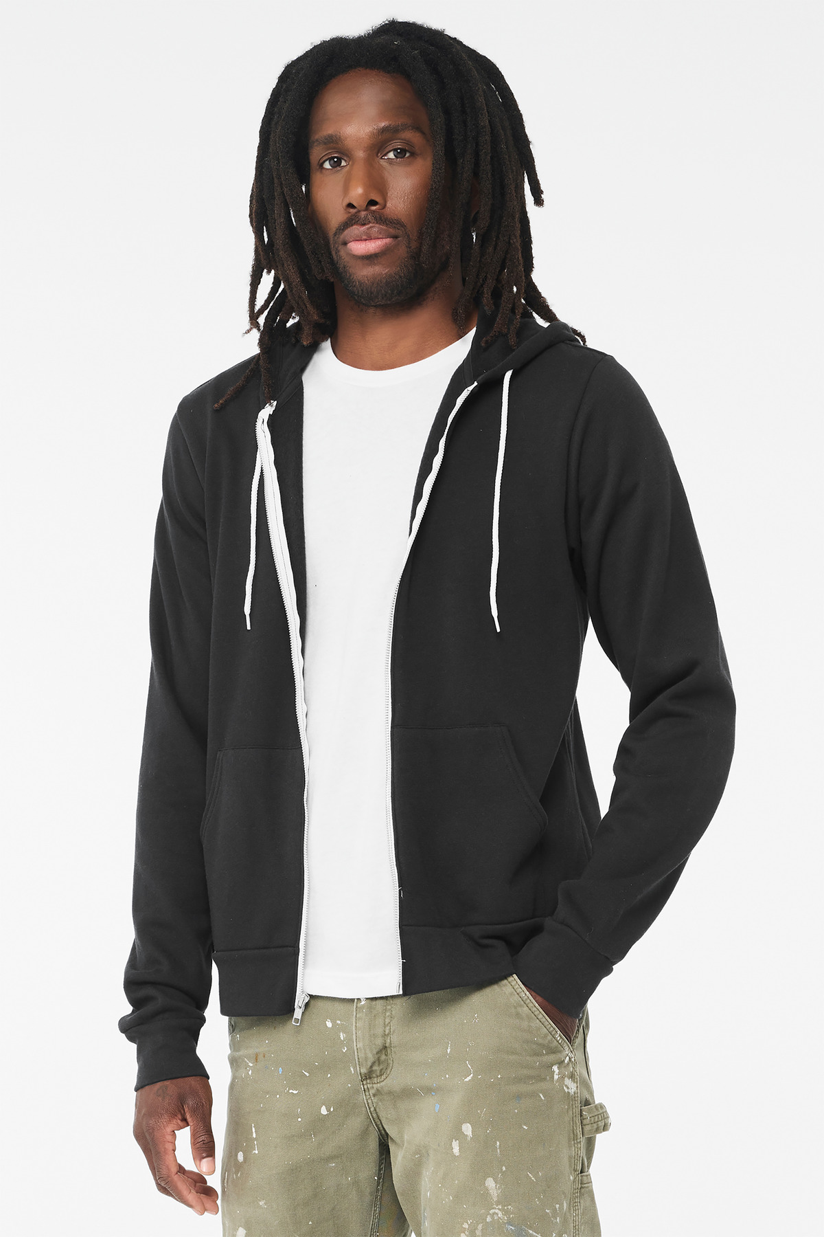 Bella + Canvas BELLA+CANVAS Unisex Sponge Fleece Full-Zip Hoodie. BC3739 in Vintage Black
