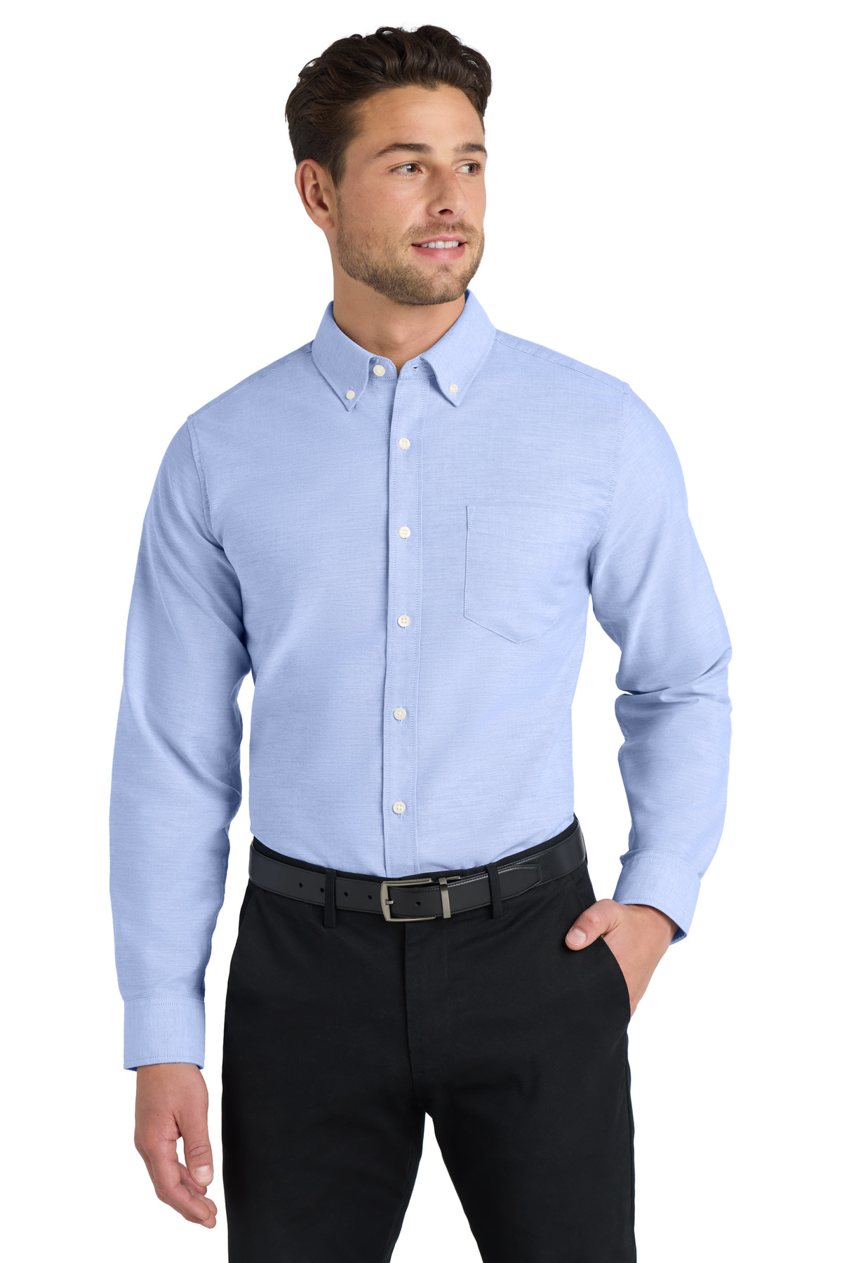 Port Authority ® Tall SuperPro ™ Oxford Shirt. TS658 - Image 2