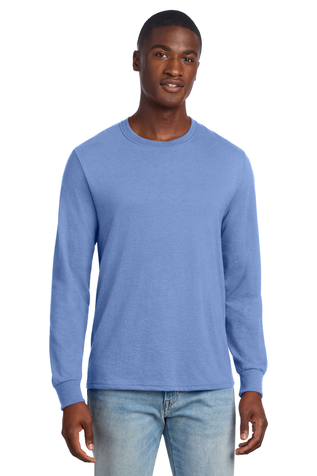 Premium Blend Ring Spun Long Sleeve T-Shirt - Purple Iris