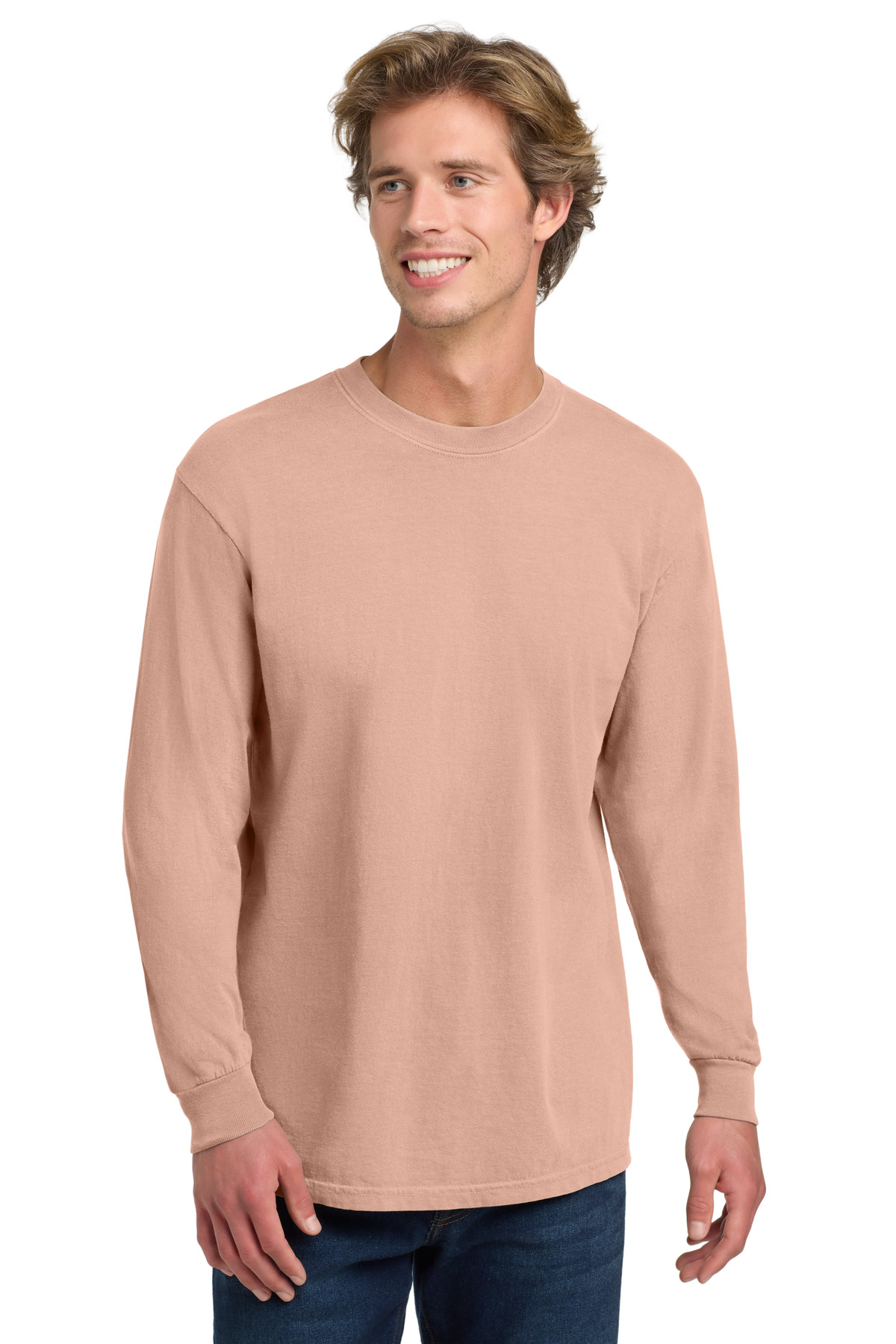 Comfort Colors COMFORT COLORS Heavyweight Ring Spun Long Sleeve Tee. 6014 in Peachy
