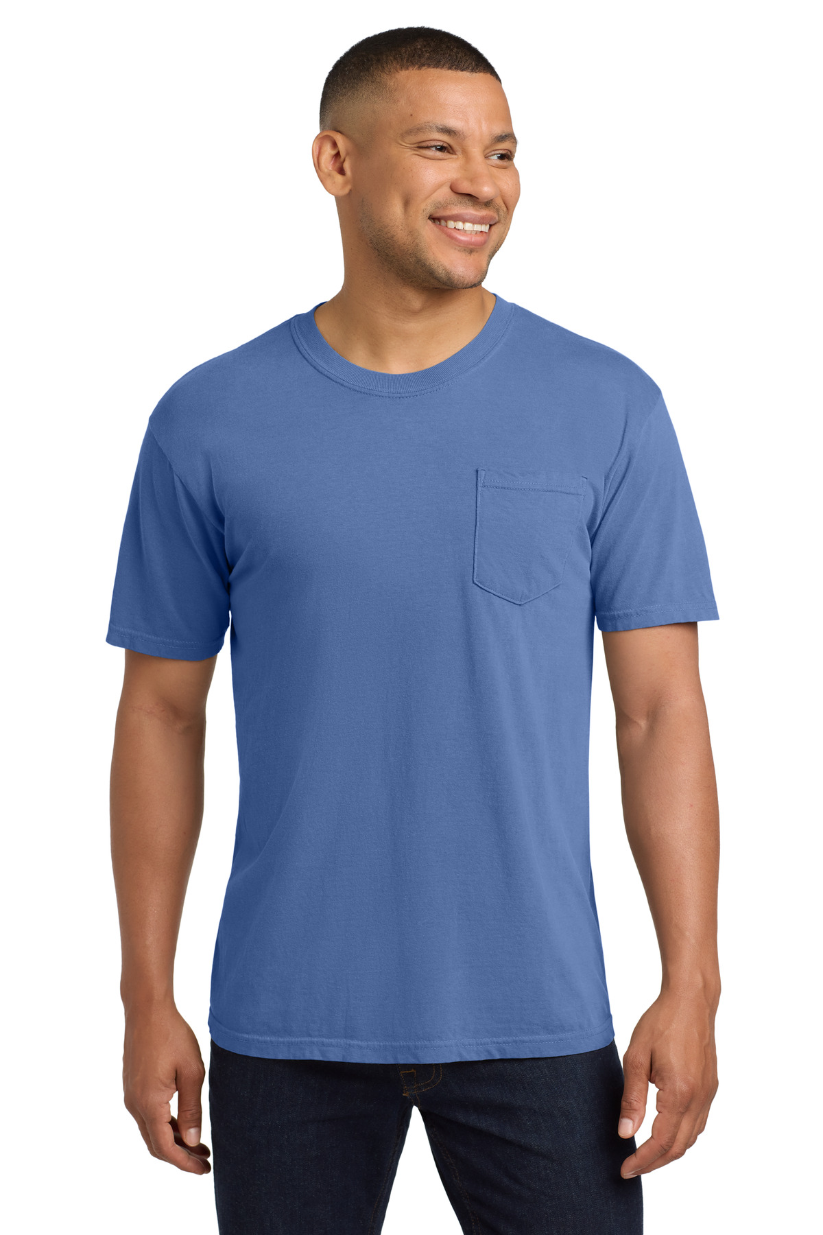 Comfort Colors COMFORT COLORS Heavyweight Ring Spun Pocket Tee. 6030 in Periwinkle
