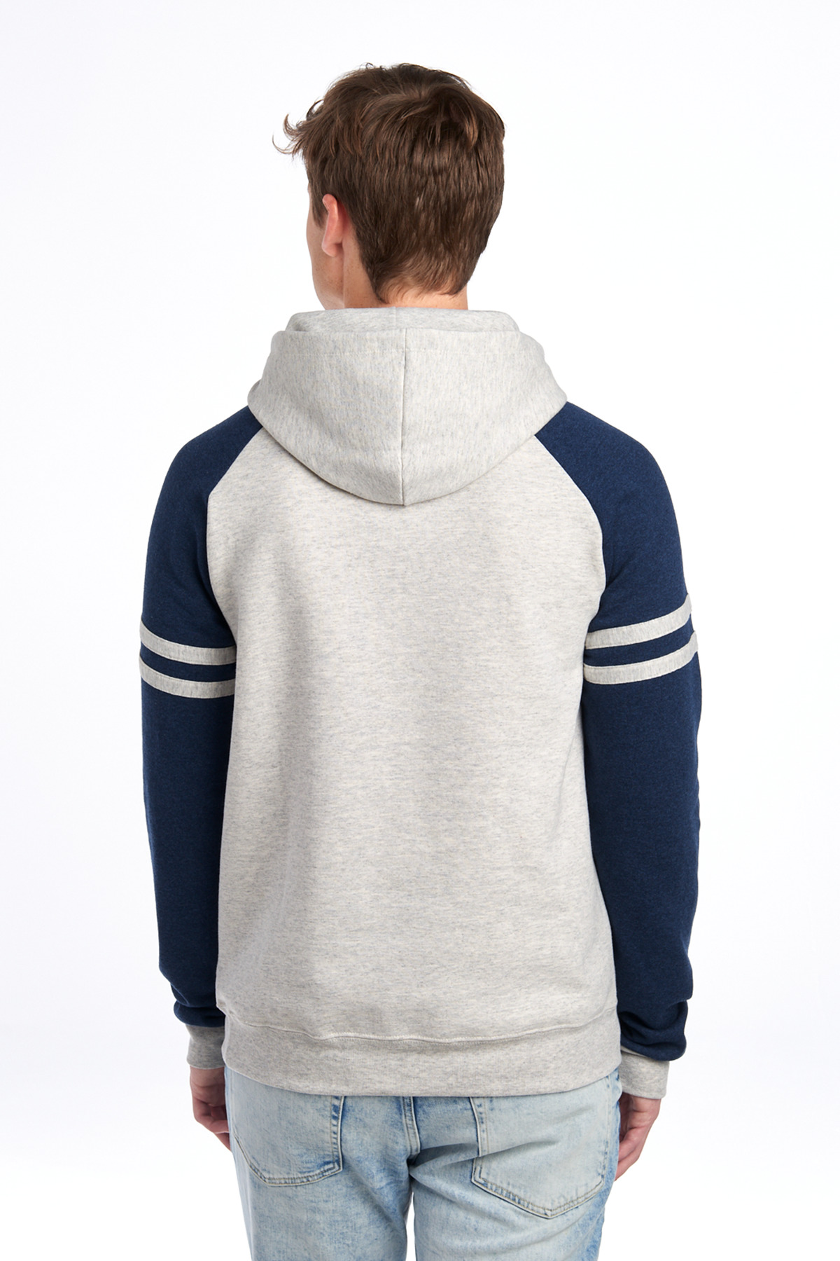 Jerzees Unisex NuBlend Varsity Colorblock Hooded Sweatshirt 97C