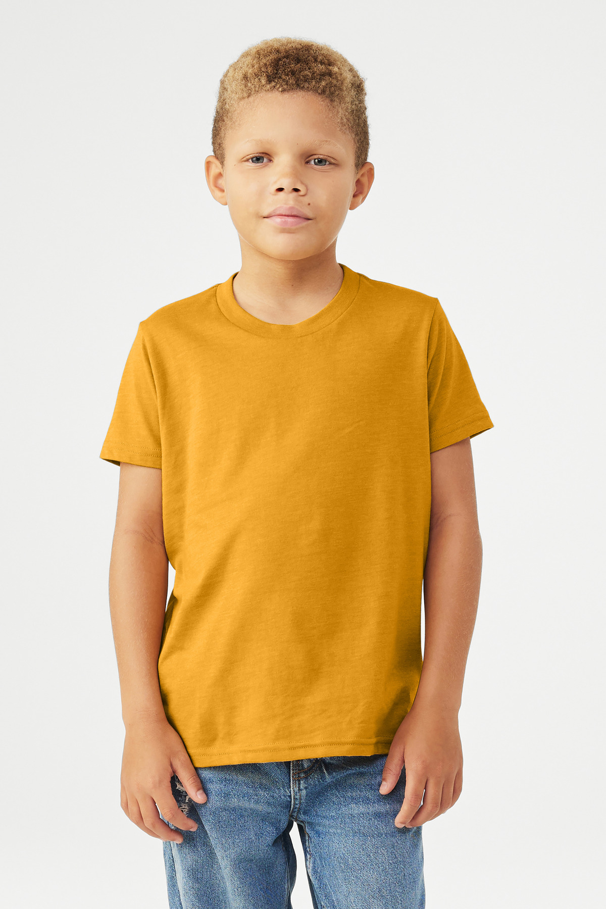 BELLA+CANVAS ® Youth Heather CVC Tee BC3001YCVC - Heather Mustard