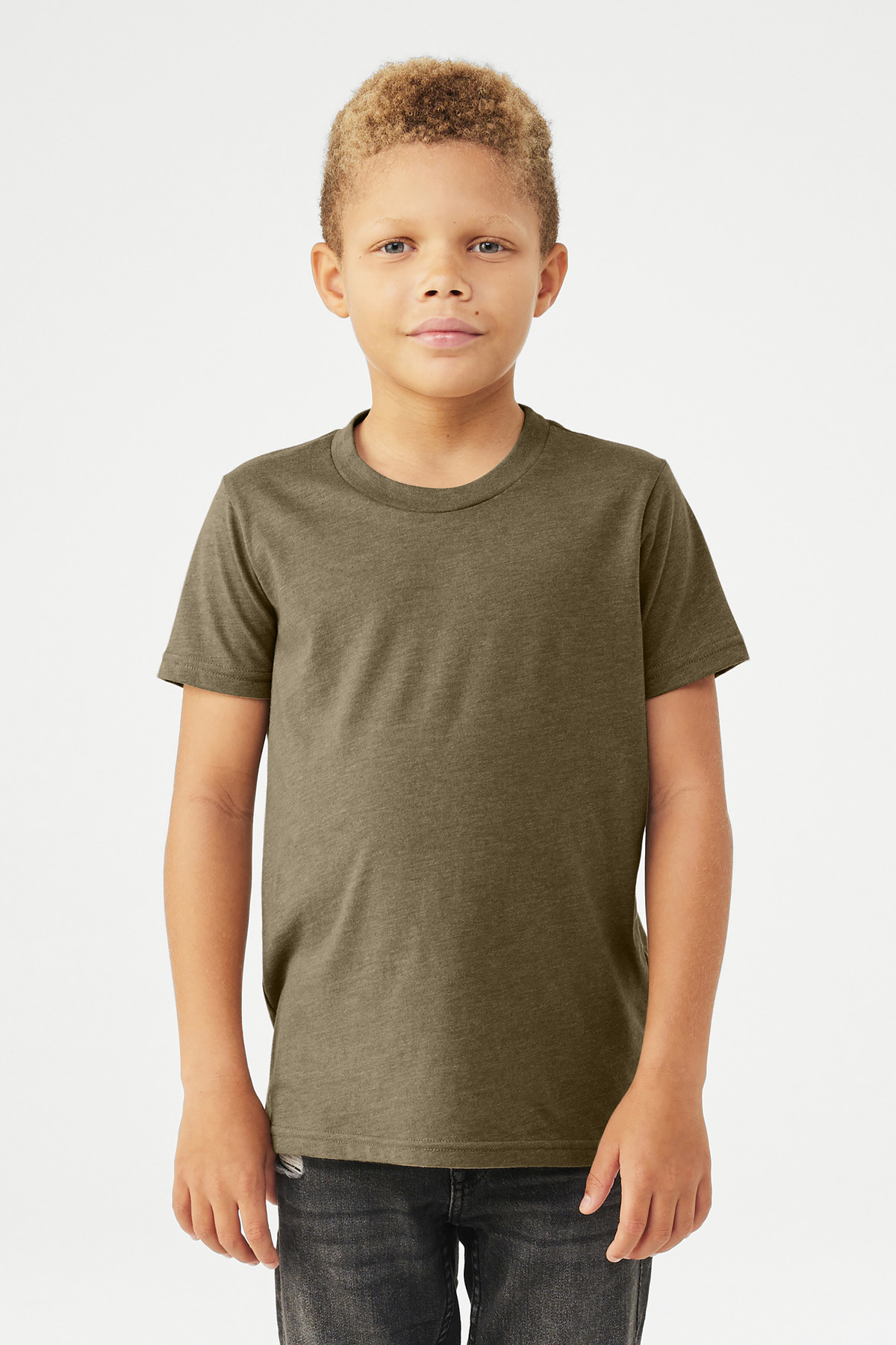 BELLA+CANVAS ® Youth Heather CVC Tee BC3001YCVC - Heather Olive