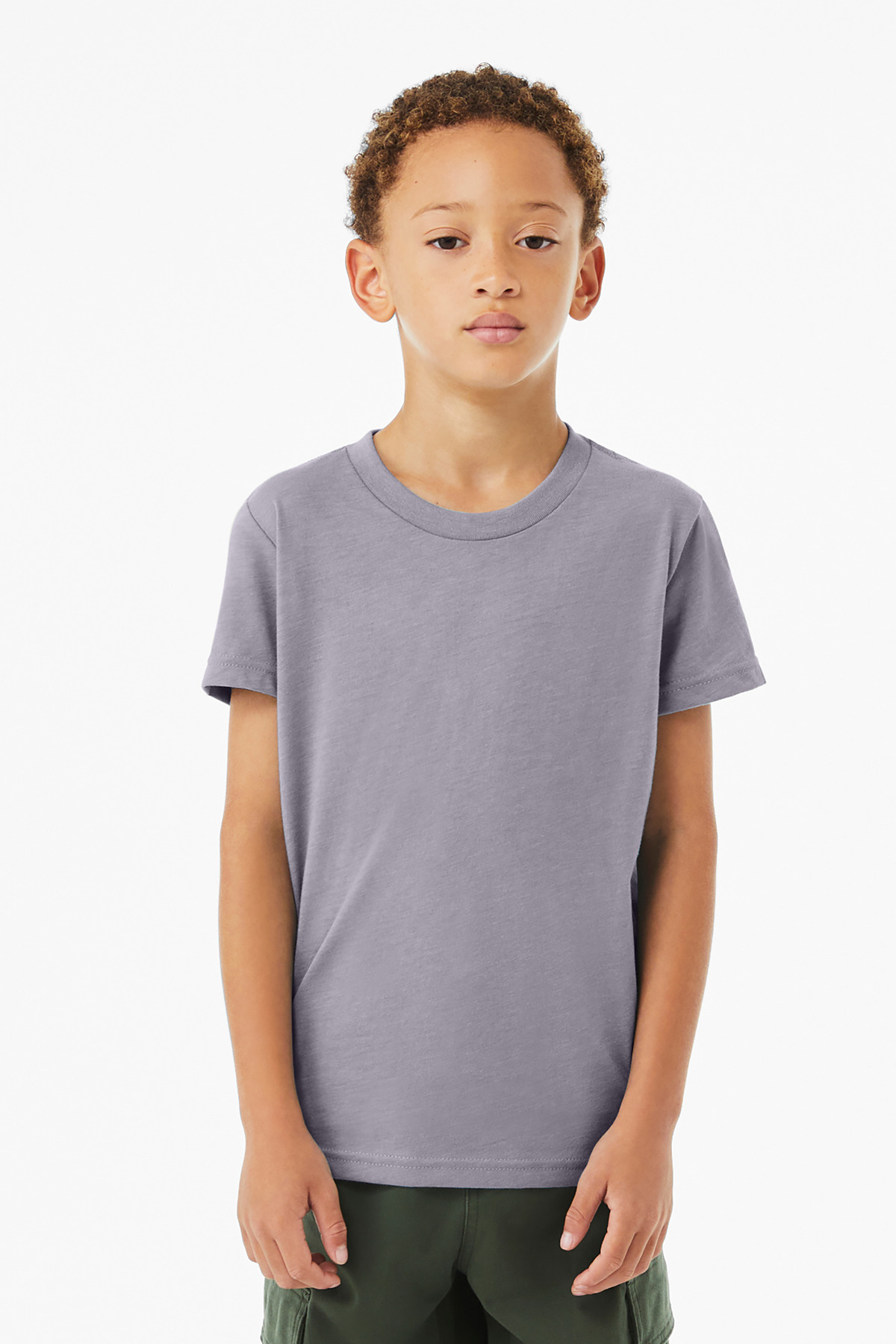 BELLA+CANVAS ® Youth Heather CVC Tee BC3001YCVC - Heather Storm