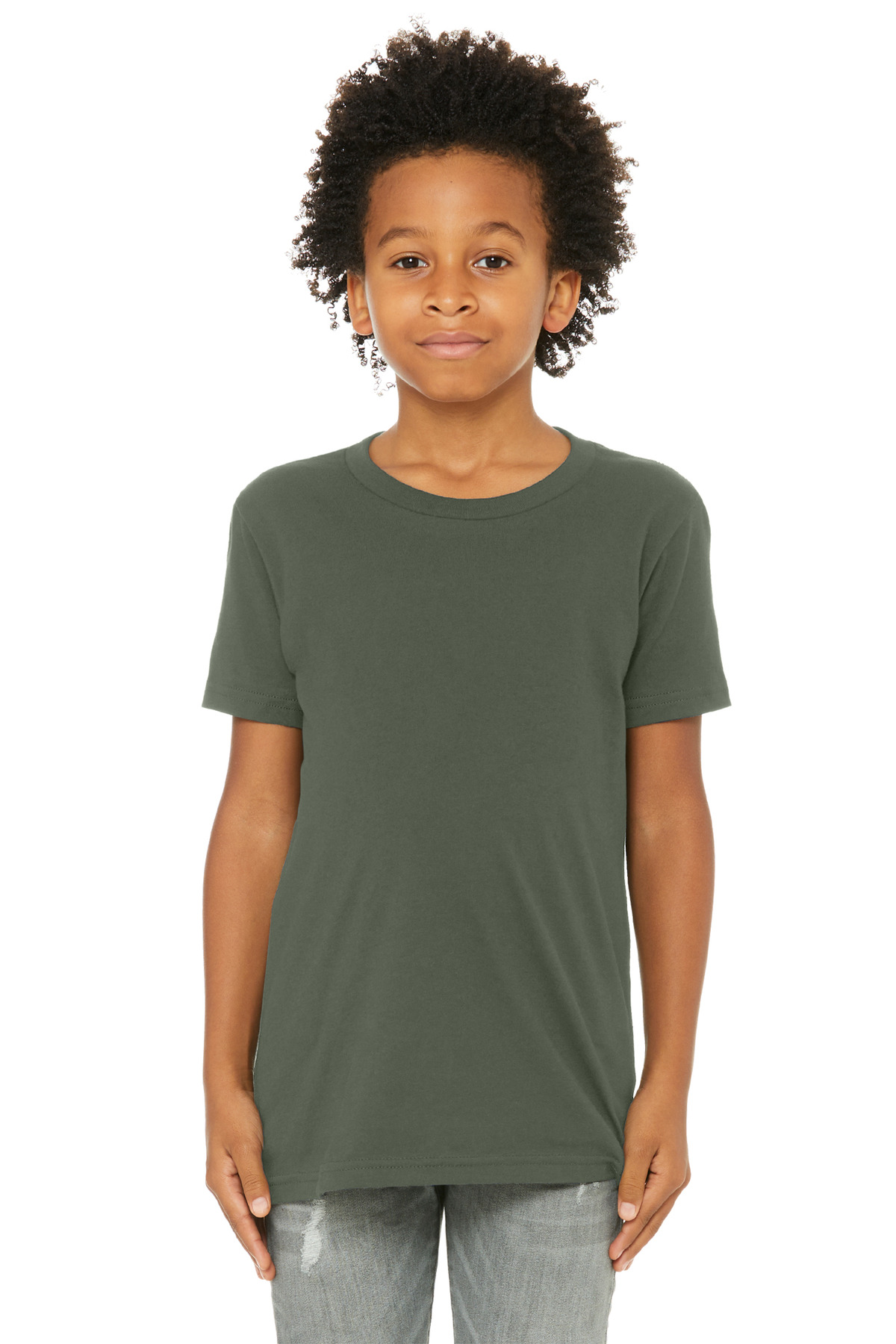 BELLA+CANVAS ® Youth Jersey Short Sleeve Tee. BC3001Y - Military Green