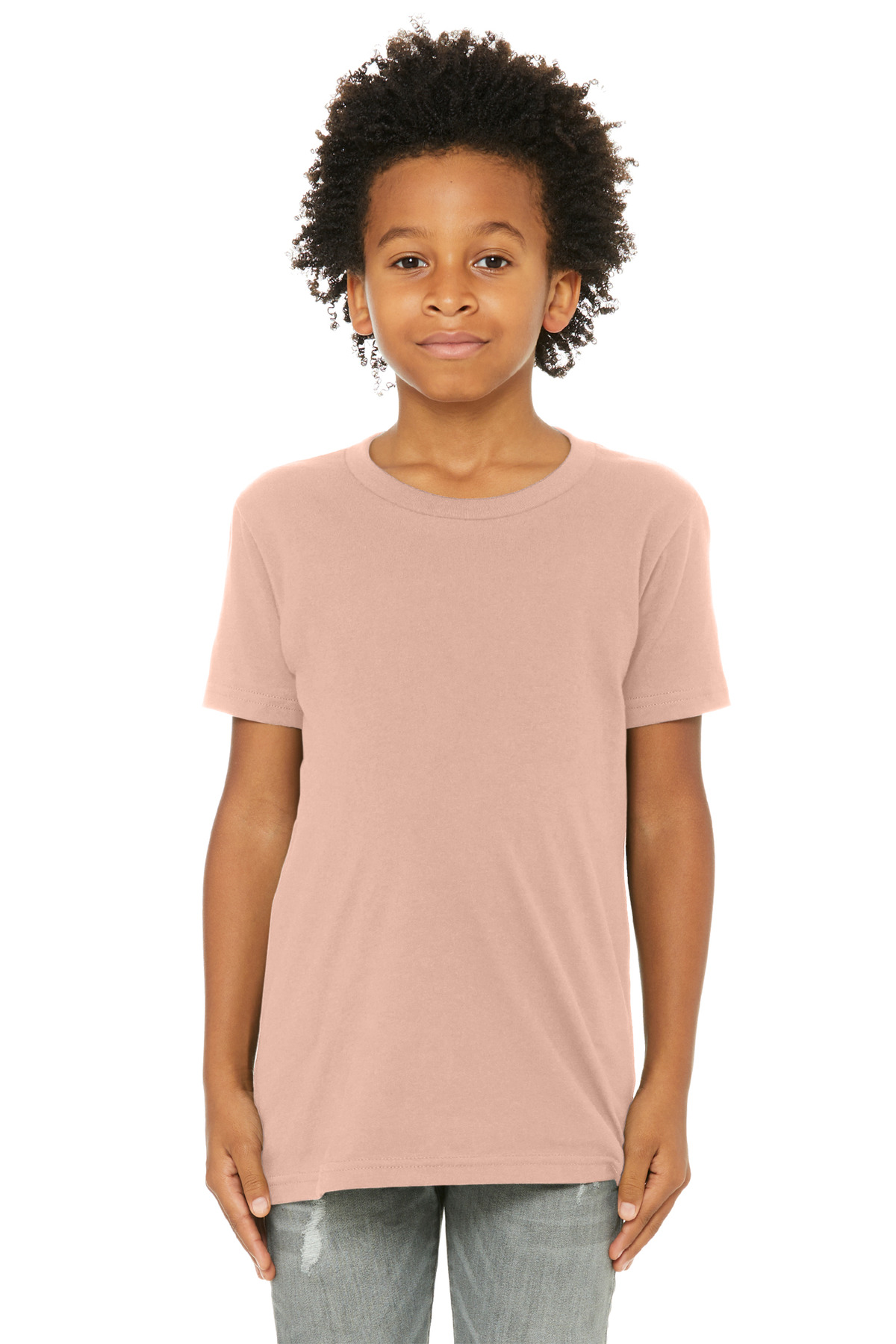 BELLA+CANVAS ® Youth Jersey Short Sleeve Tee. BC3001Y - Peach