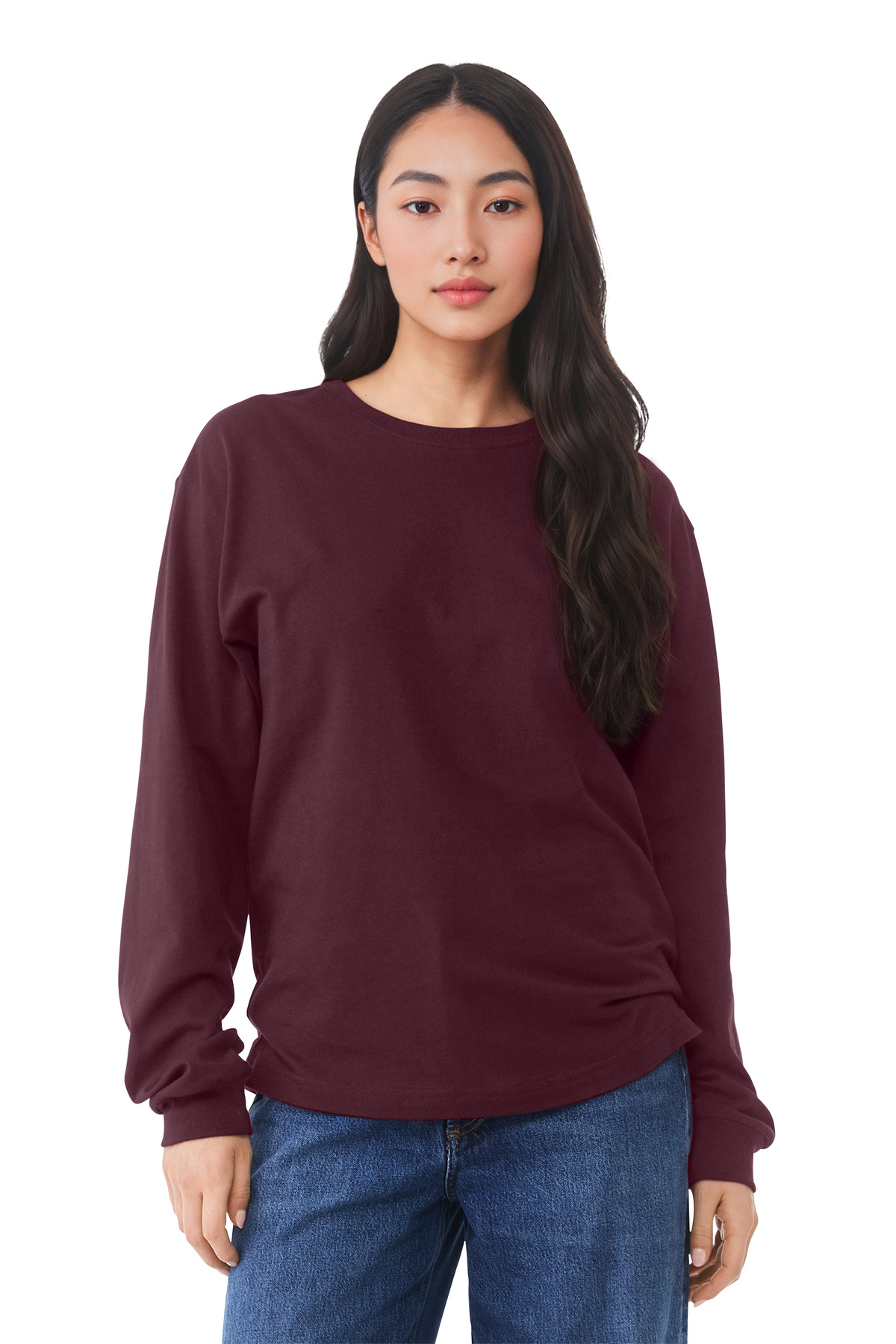 BELLA+CANVAS ® Unisex 6-Ounce Heavyweight Long Sleeve Tee BC3511 - Maroon