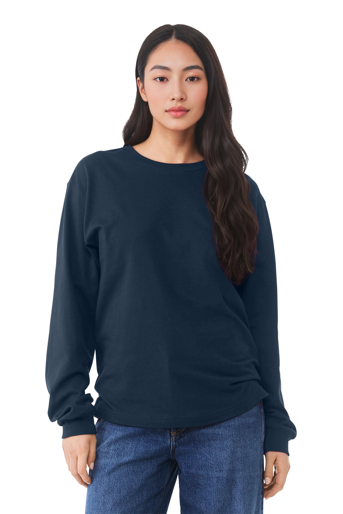 BELLA+CANVAS ® Unisex 6-Ounce Heavyweight Long Sleeve Tee BC3511 - Navy