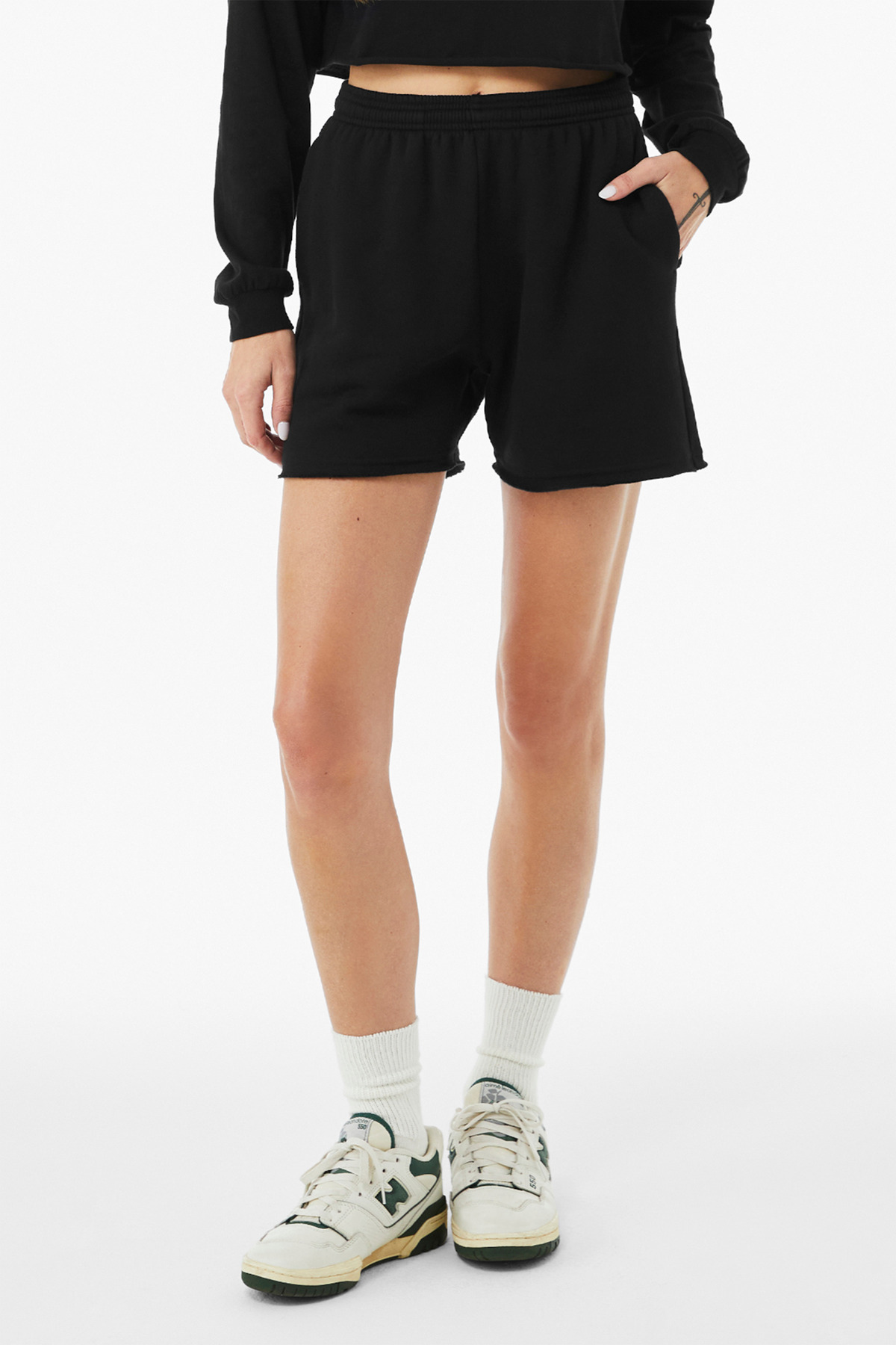 BELLA+CANVAS ® Women's Cutoff Sweatshort BC3787 - Image 2