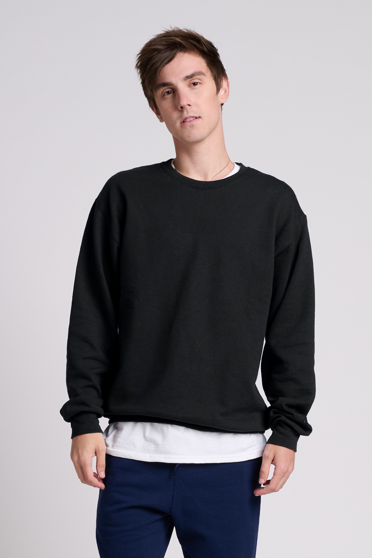 Jerzees Ultimate Unisex CVC Ring Spun Crewneck Sweatshirt IC48M