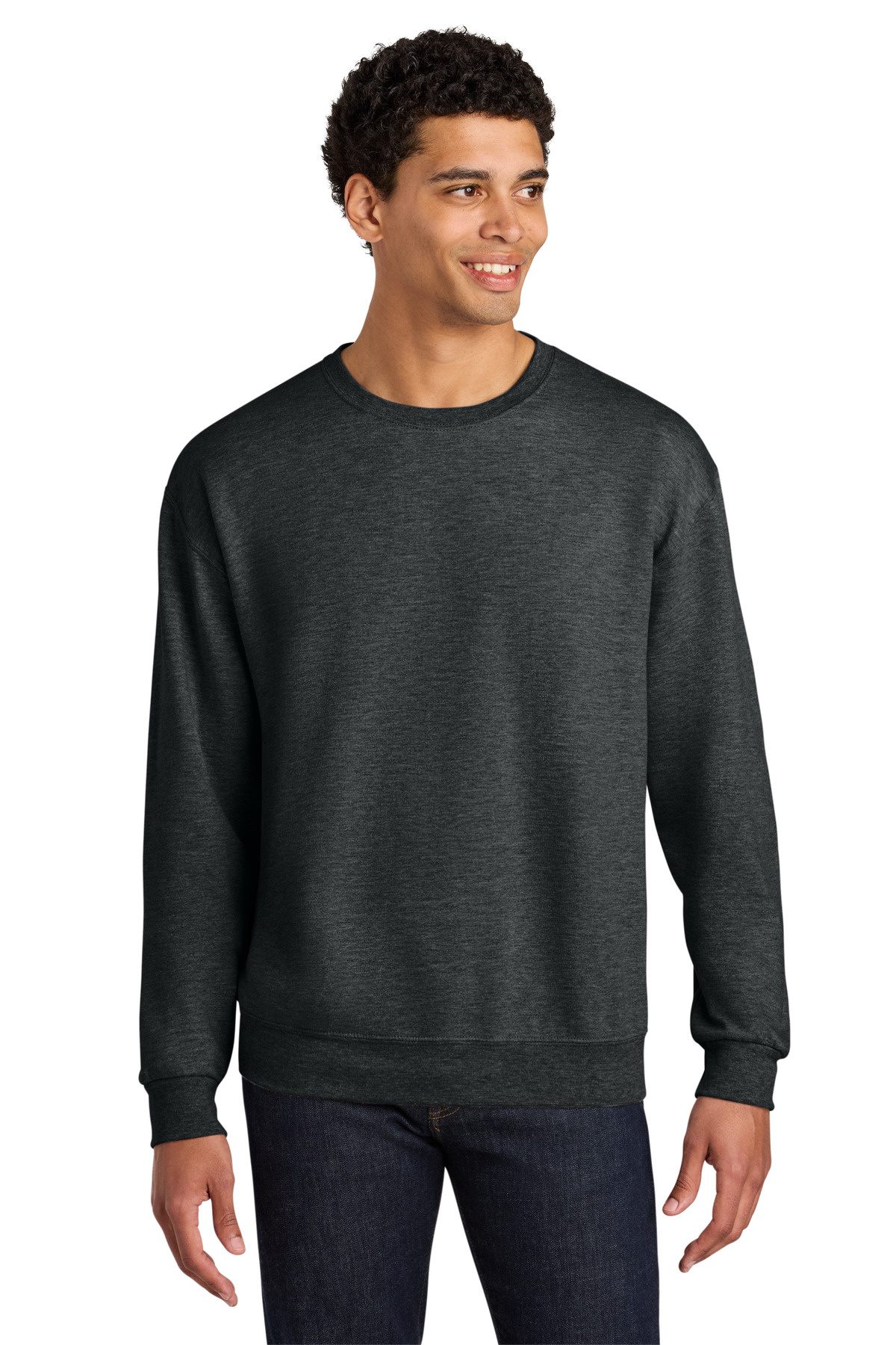 Jerzees Ultimate   Unisex CVC Ring Spun Crewneck Sweatshirt IC48M