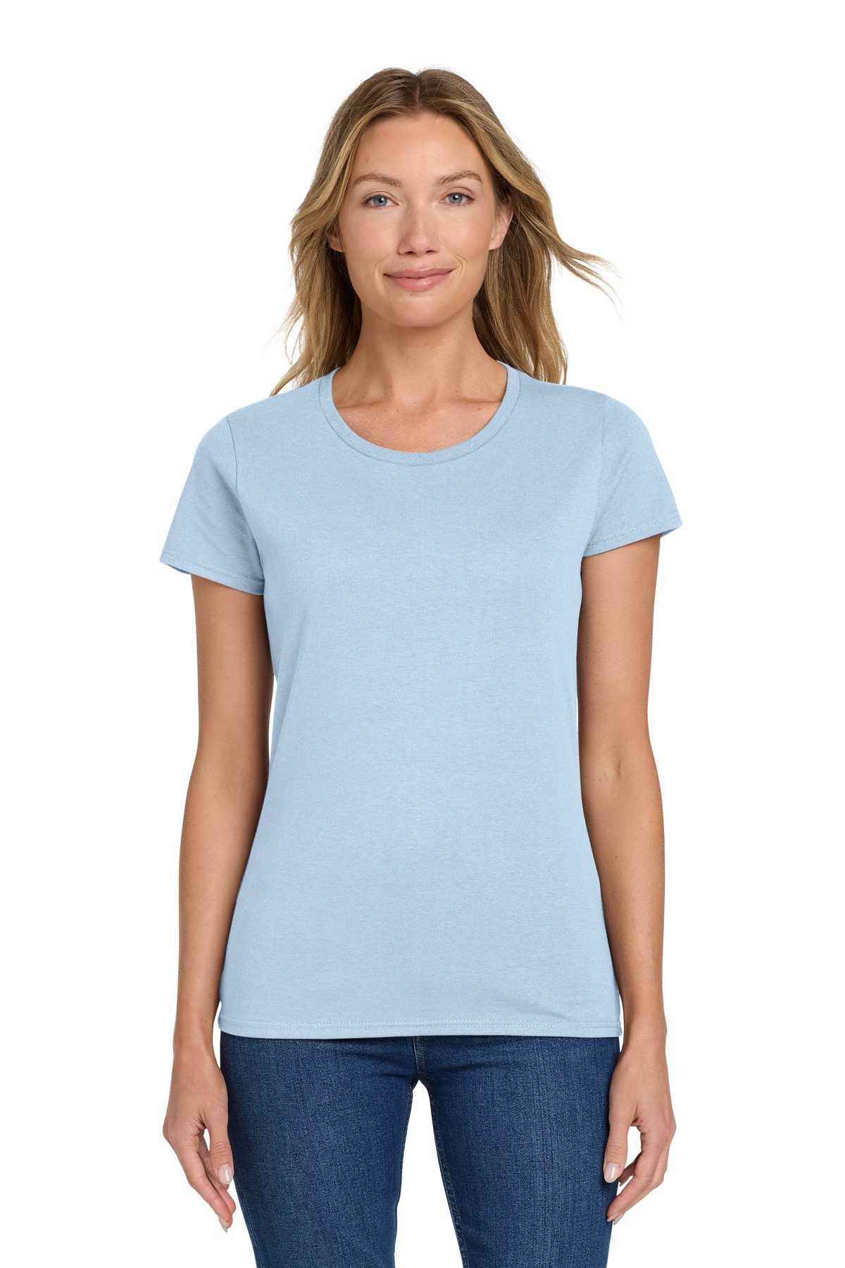 Gildan Gildan Women's Heavy Cotton 100% Cotton T-Shirt. 5000L in Light Blue