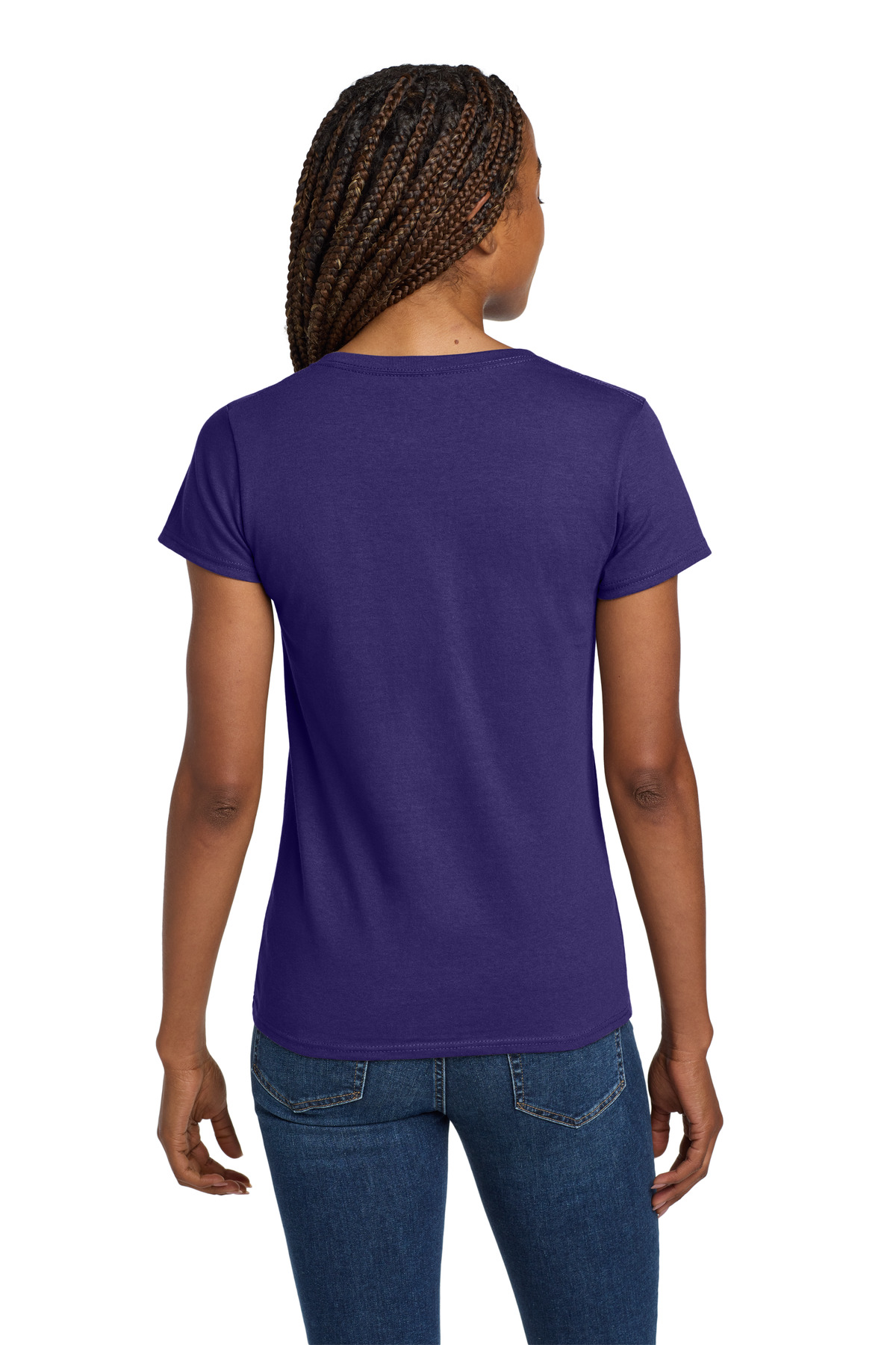 Gildan Women's Heavy Cotton 100% Cotton V-Neck T-Shirt. 5V00L