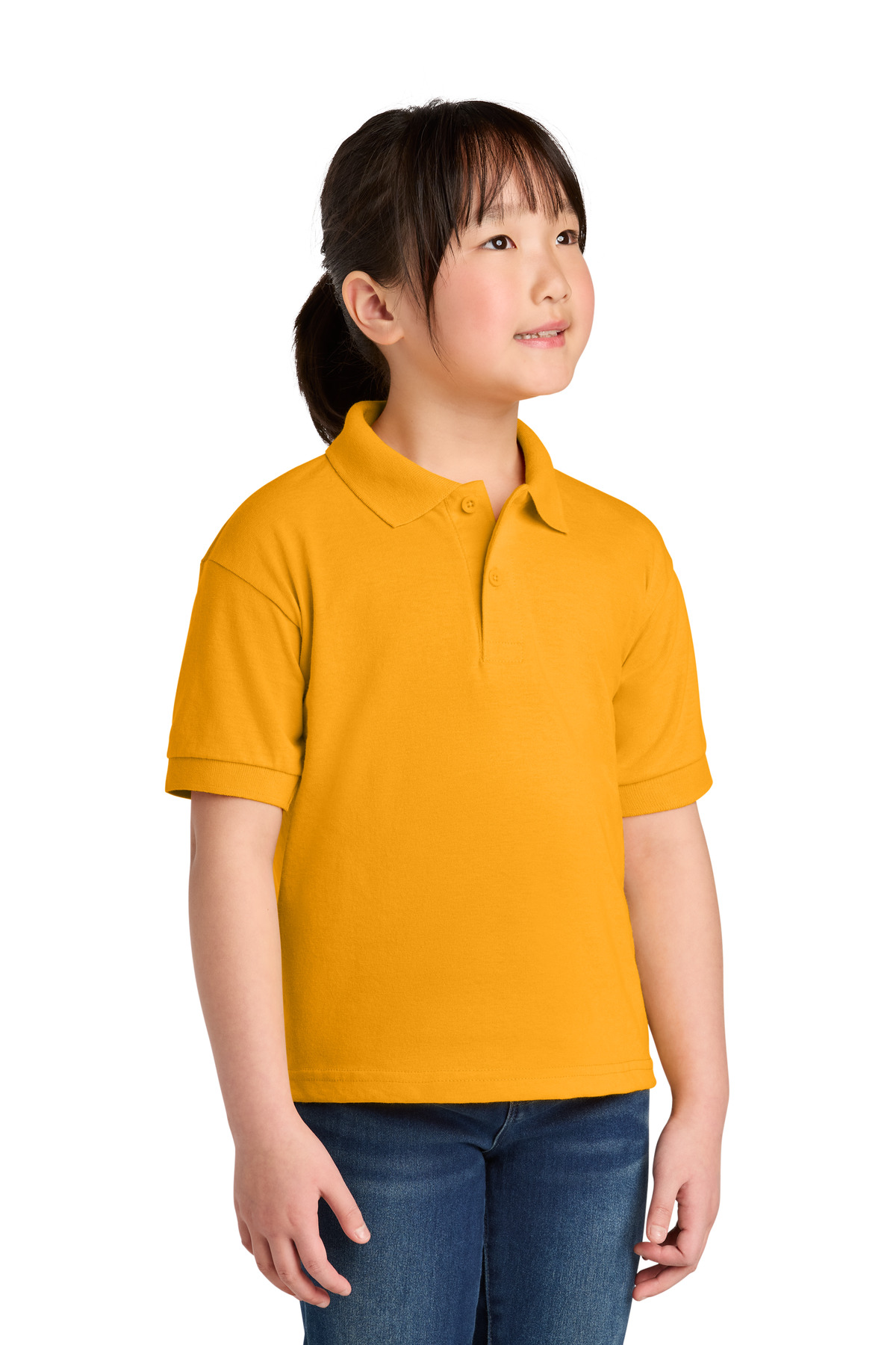 Gildan ®  Youth DryBlend ®  6-Ounce Jersey Knit Sport Shirt. 8800B - Front Model