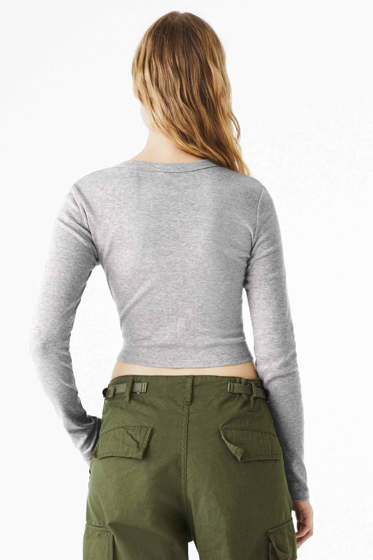 BELLA+CANVAS Women's Micro Rib Long Sleeve Baby Tee BC1501