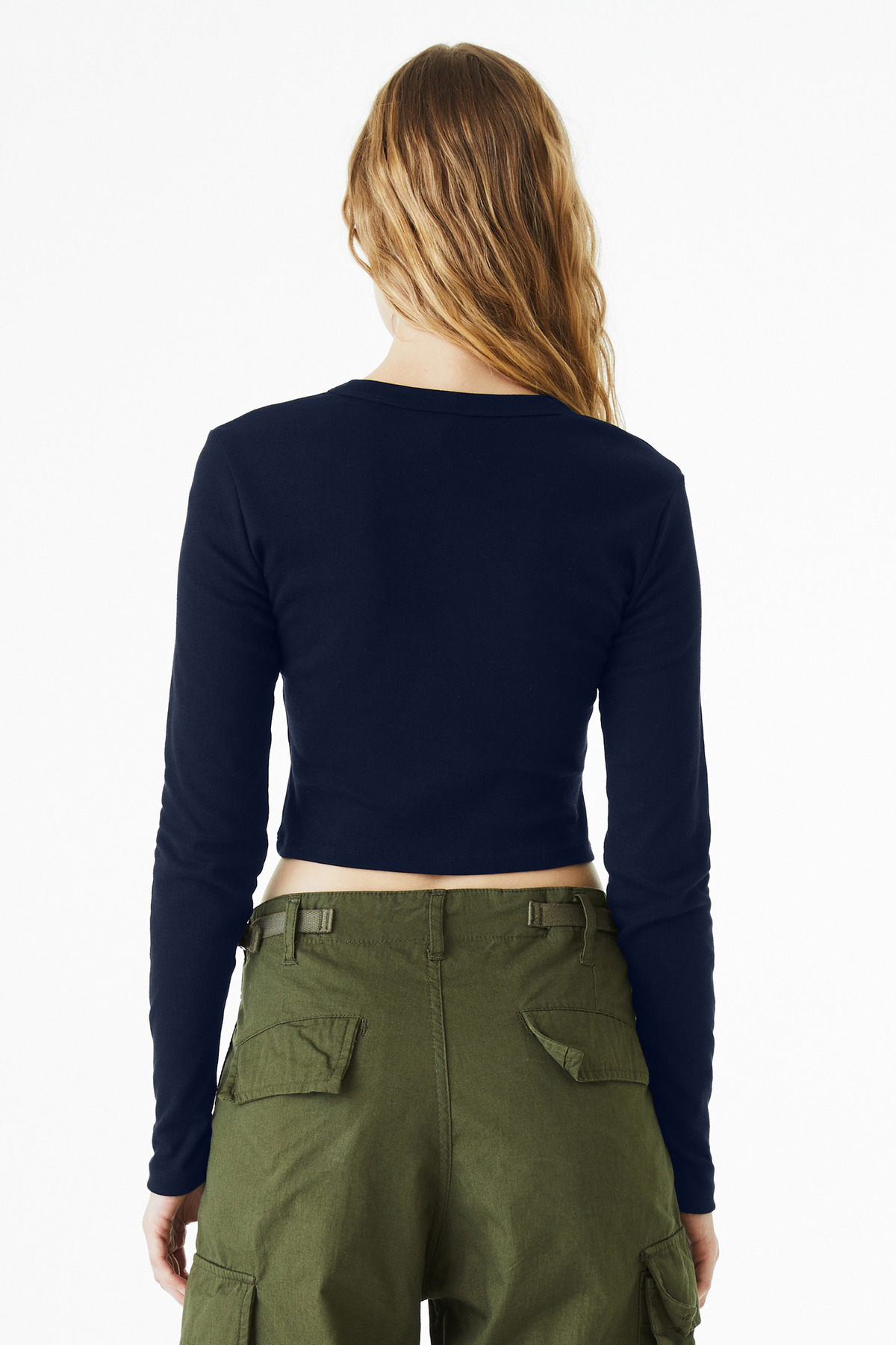 BELLA+CANVAS Women's Micro Rib Long Sleeve Baby Tee BC1501