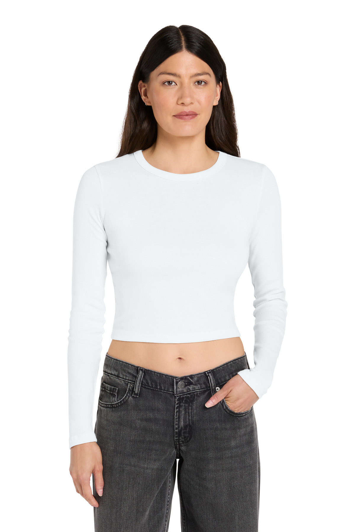 BELLA+CANVAS ® Women's Micro Rib Long Sleeve Baby Tee BC1501 - Image 4