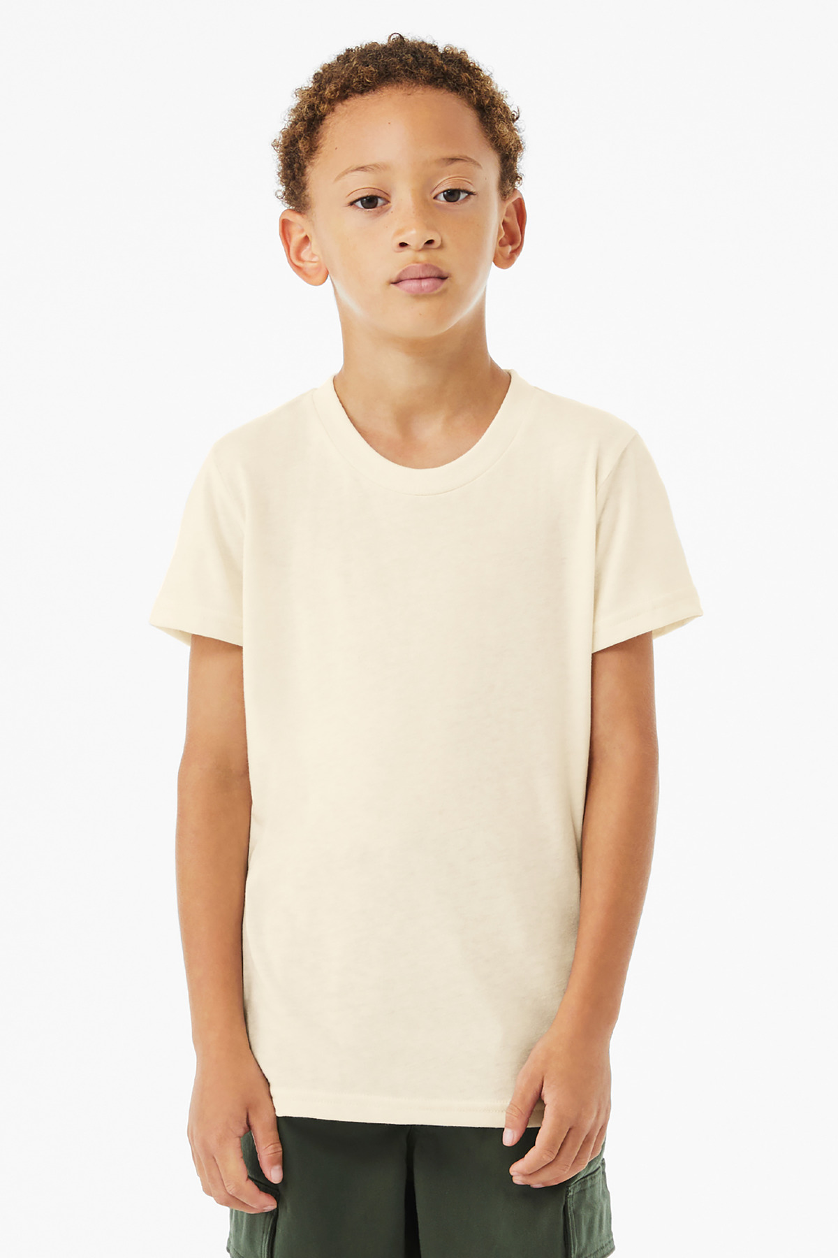 BELLA+CANVAS ® Youth Triblend Short Sleeve Tee. BC3413Y - Solid Natural Triblend