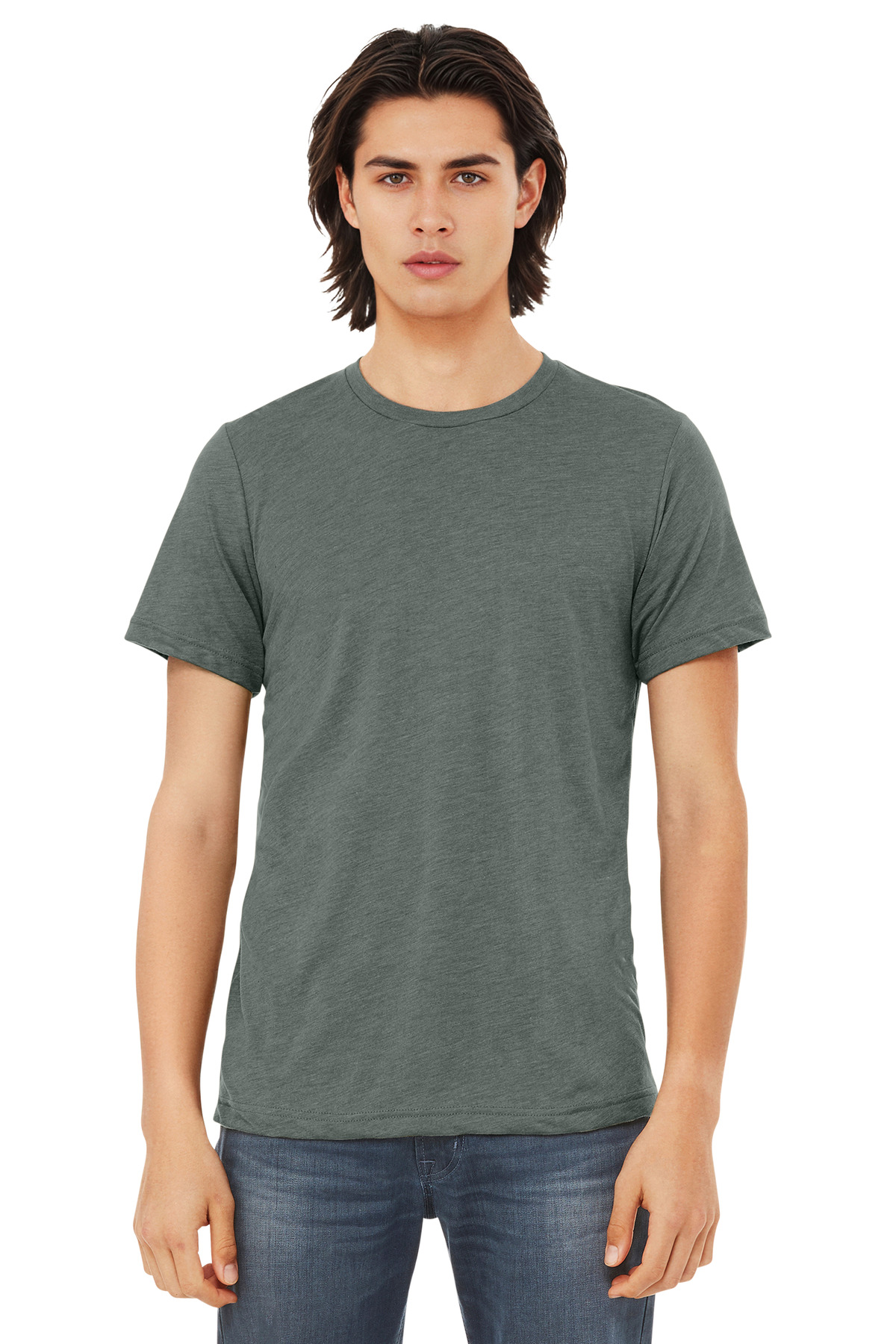 Bella + Canvas BELLA+CANVAS Unisex Triblend Short Sleeve Tee. BC3413 in Blue Storm Triblend