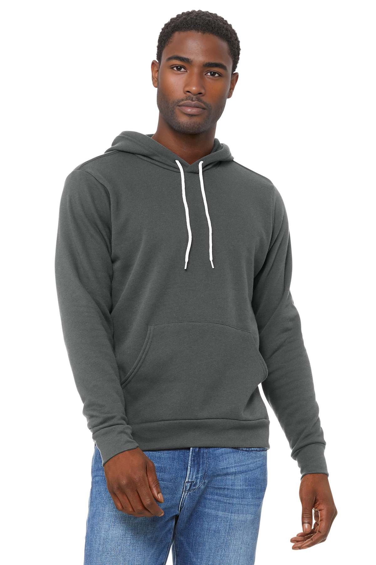 BELLA+CANVAS  ®  Unisex Sponge Fleece Pullover Hoodie. BC3719 - Front Model